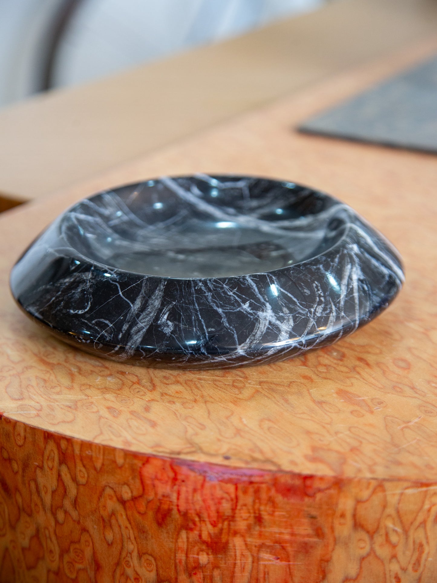 Black Carrara Marble Ashtray or Empty Pockets by Sergio Asti