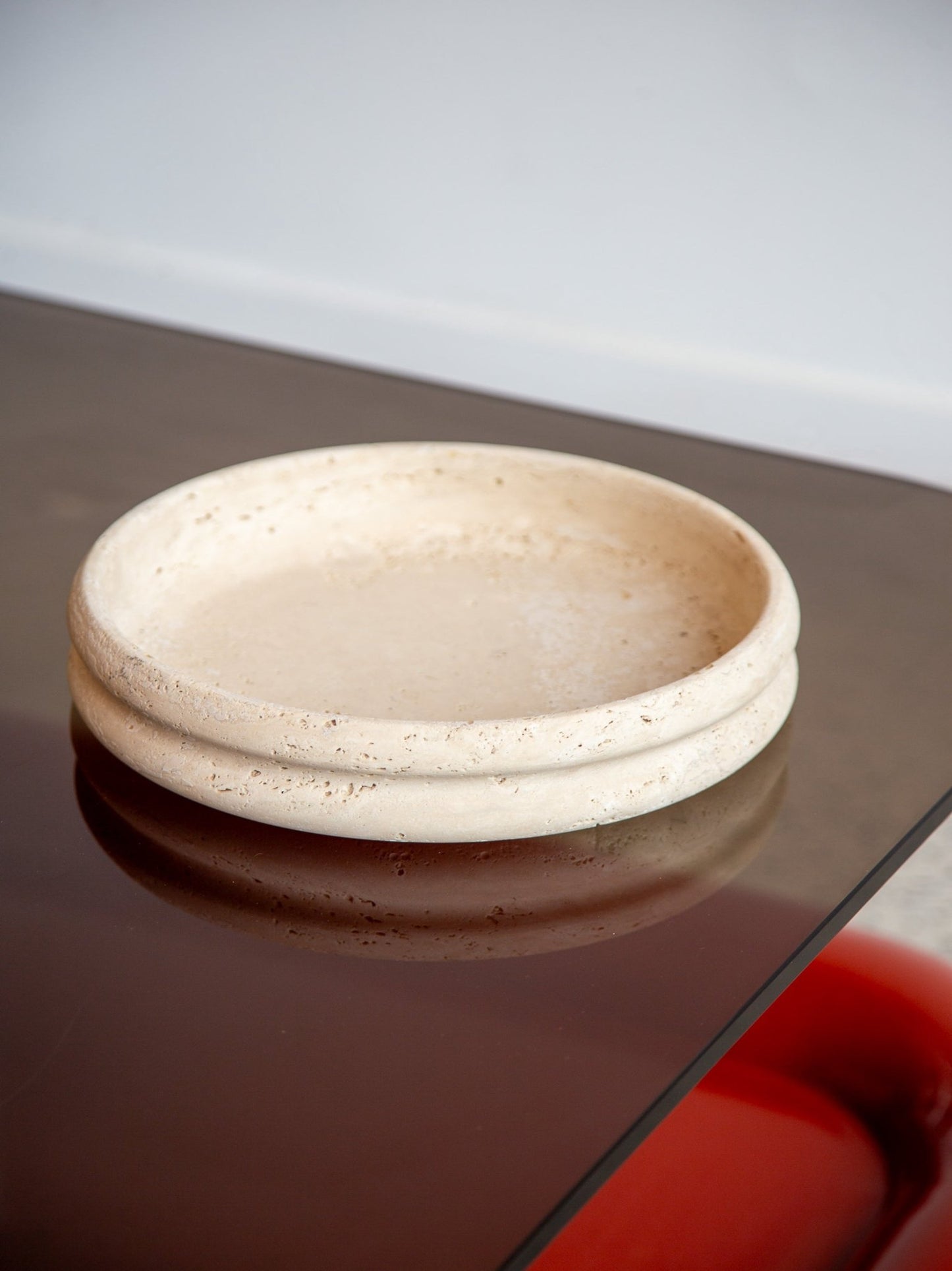 Fratelli Mannelli Travertine Bowl, Italy 1970s - Lumini Collections