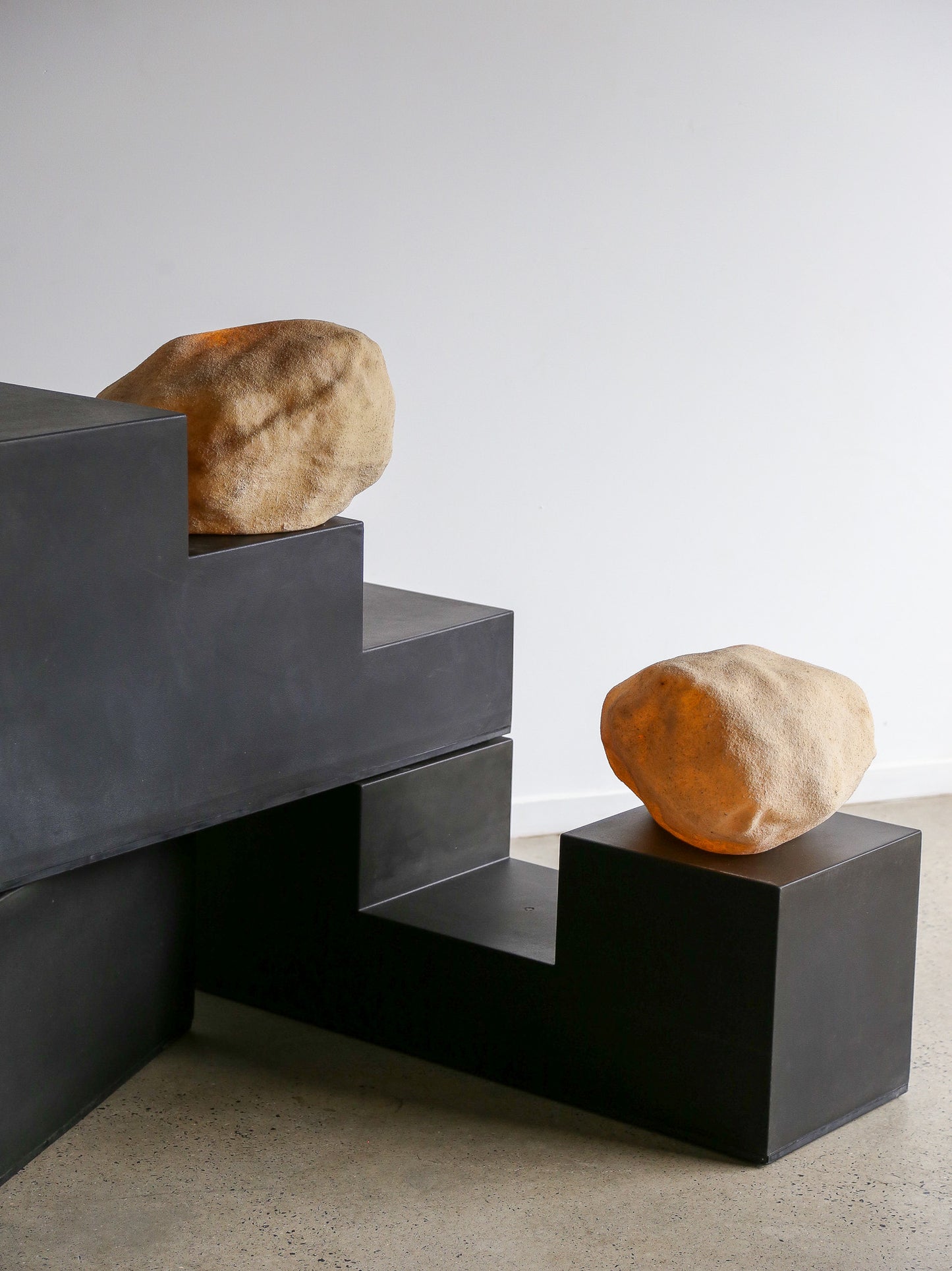 Rock Table Lamp by André Cazenave for Atelier A in Marble powder & Resin