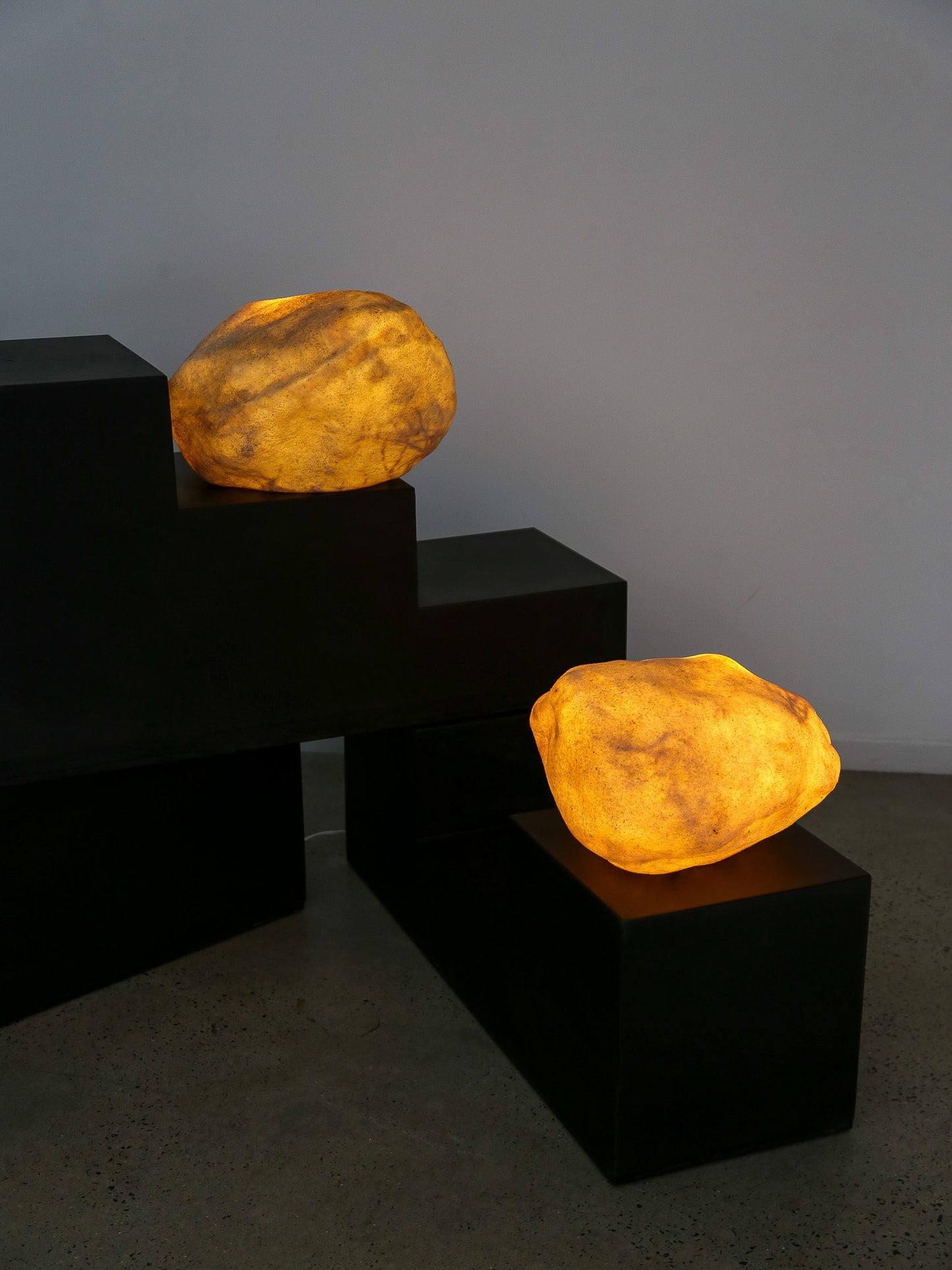 Rock Table Lamp by André Cazenave for Atelier A in Marble powder & Resin