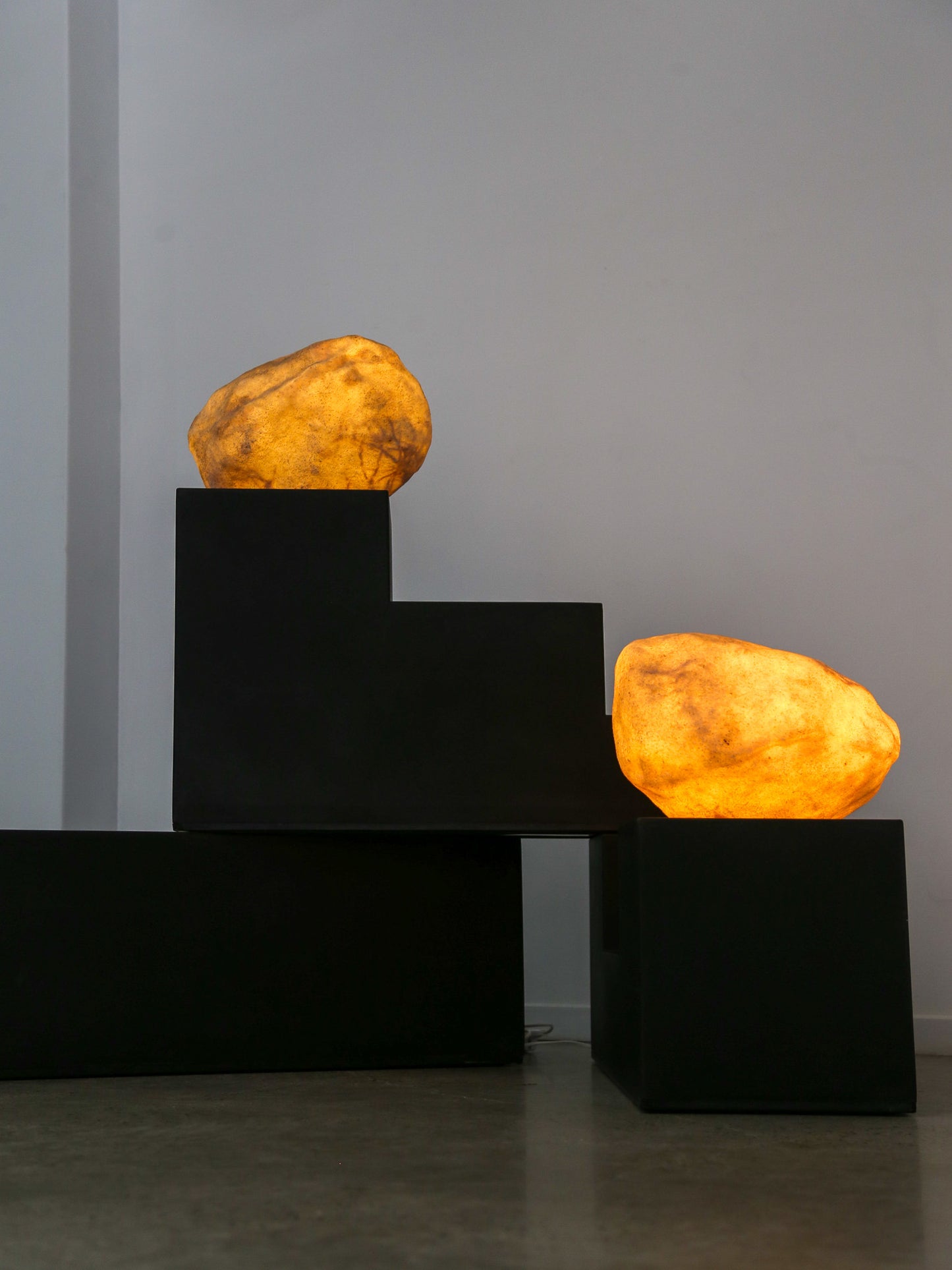 Rock Table Lamp by André Cazenave for Atelier A in Marble powder & Resin