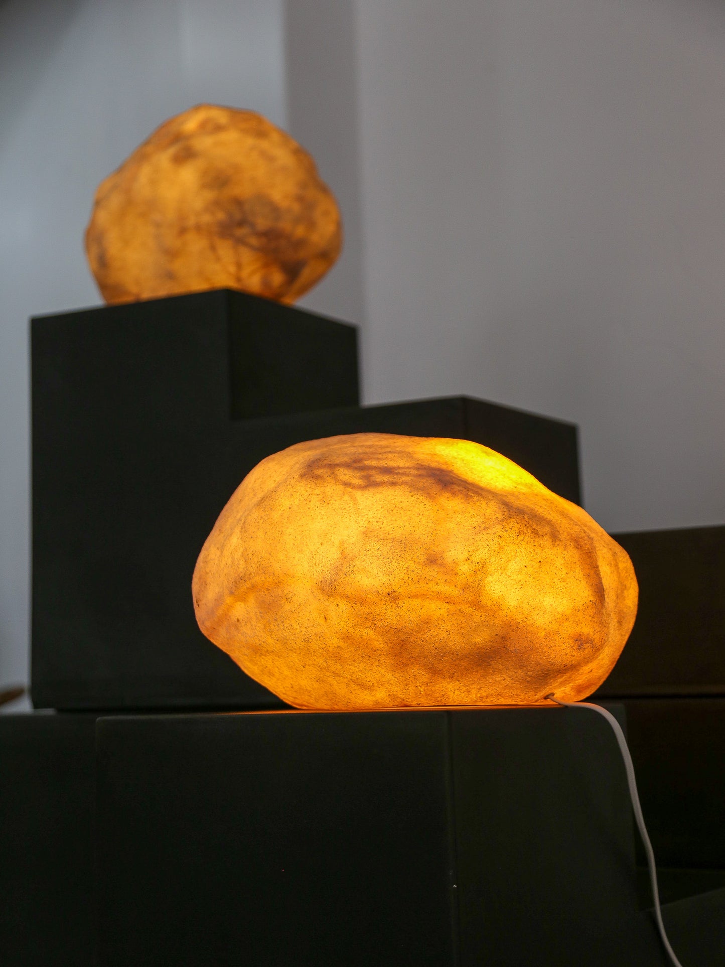 Rock Table Lamp by André Cazenave for Atelier A in Marble powder & Resin