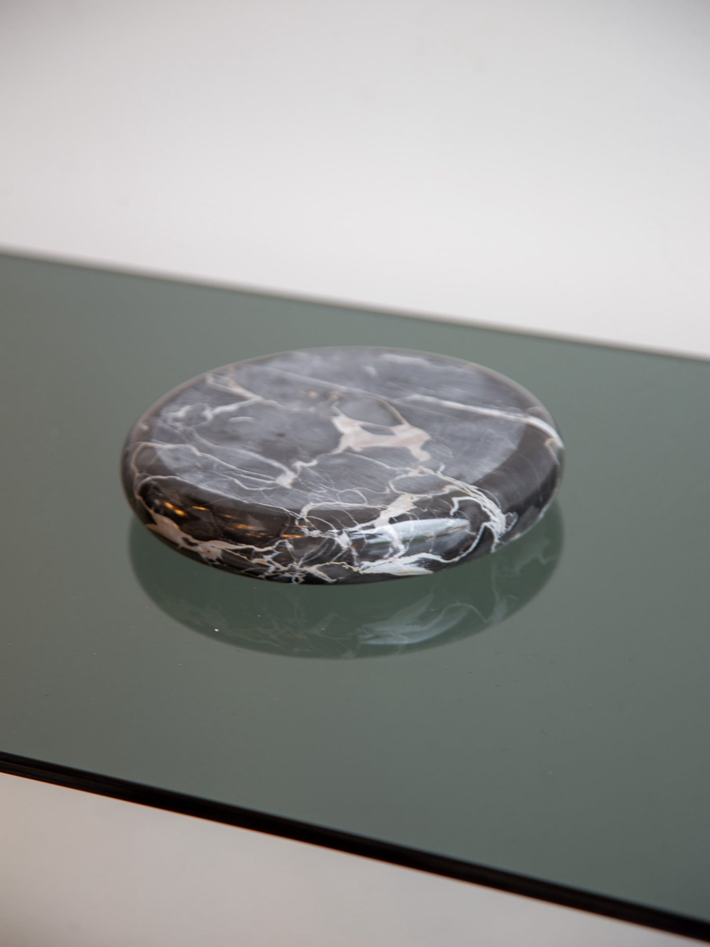 Black Carrara Marble Catchall or Ashtray by Sergio Asti