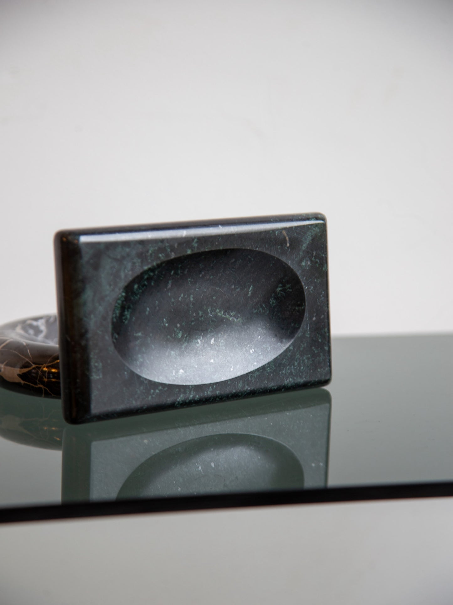 Black Carrara Marble Soap Tray