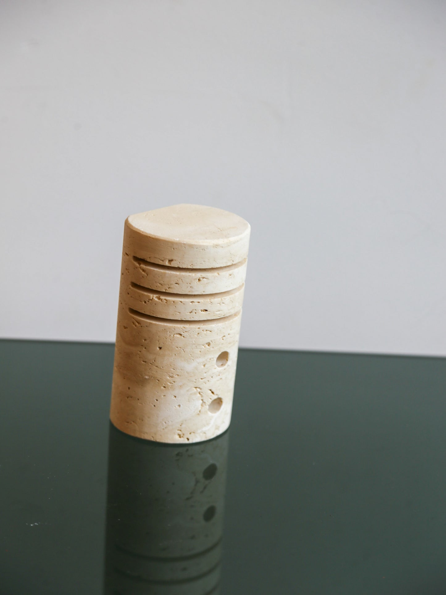 Italian Travertine Pen and Card Holder