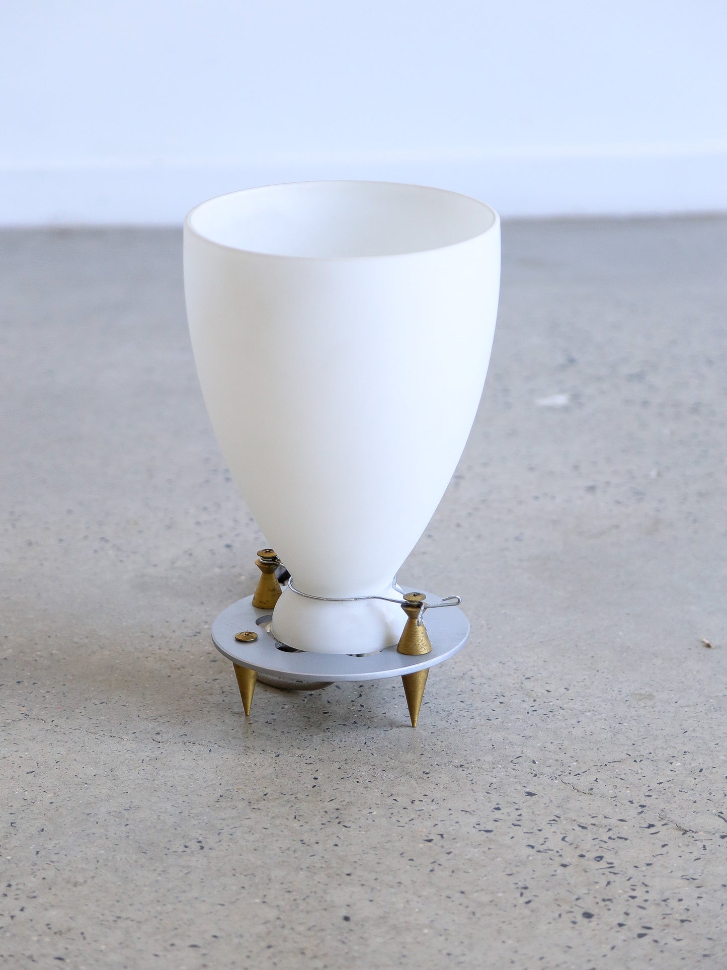 Murano Opaline Glass Table Lamp by Umberto Riva for Fontana Arte