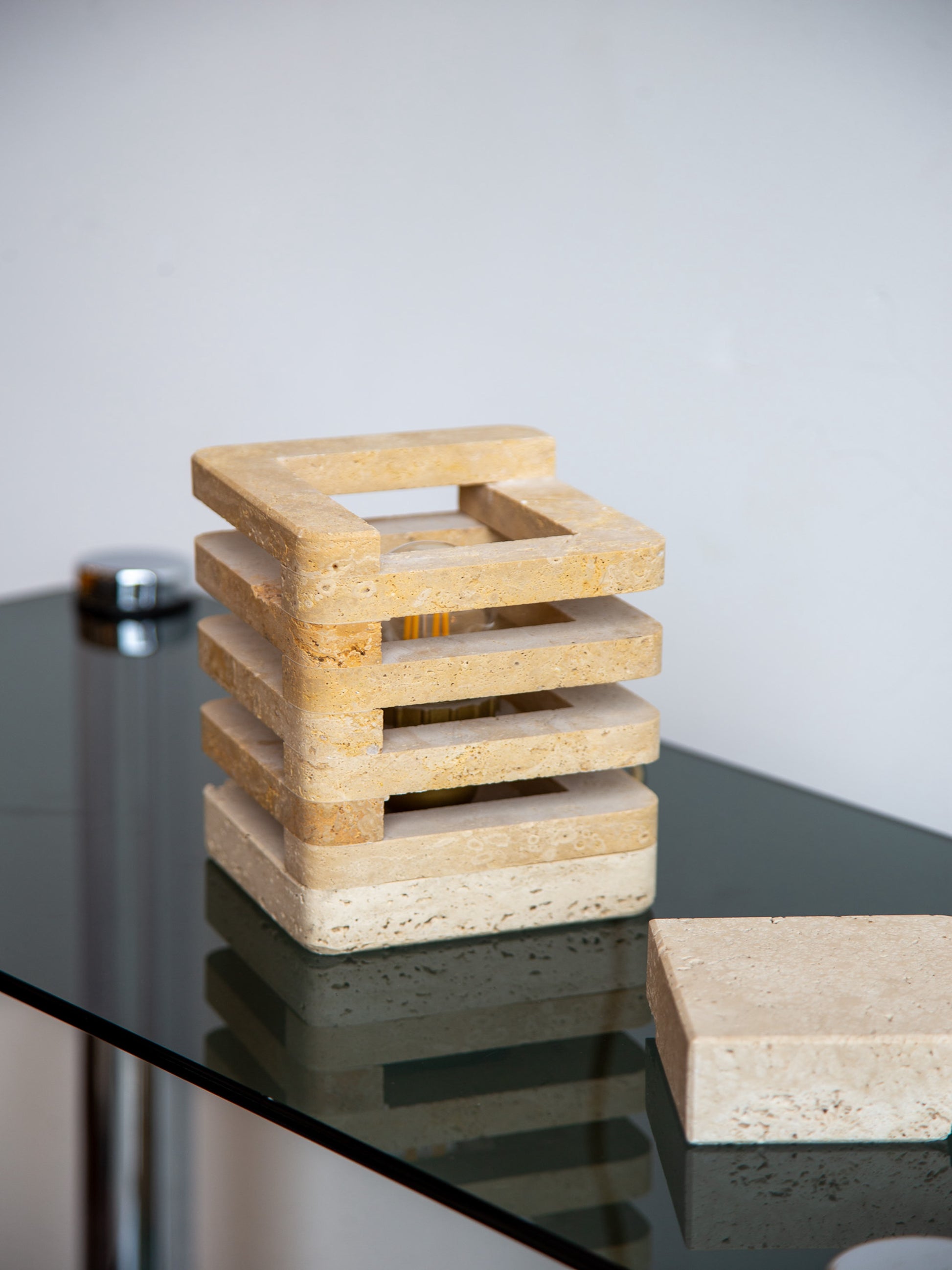 unique travertine table lamp