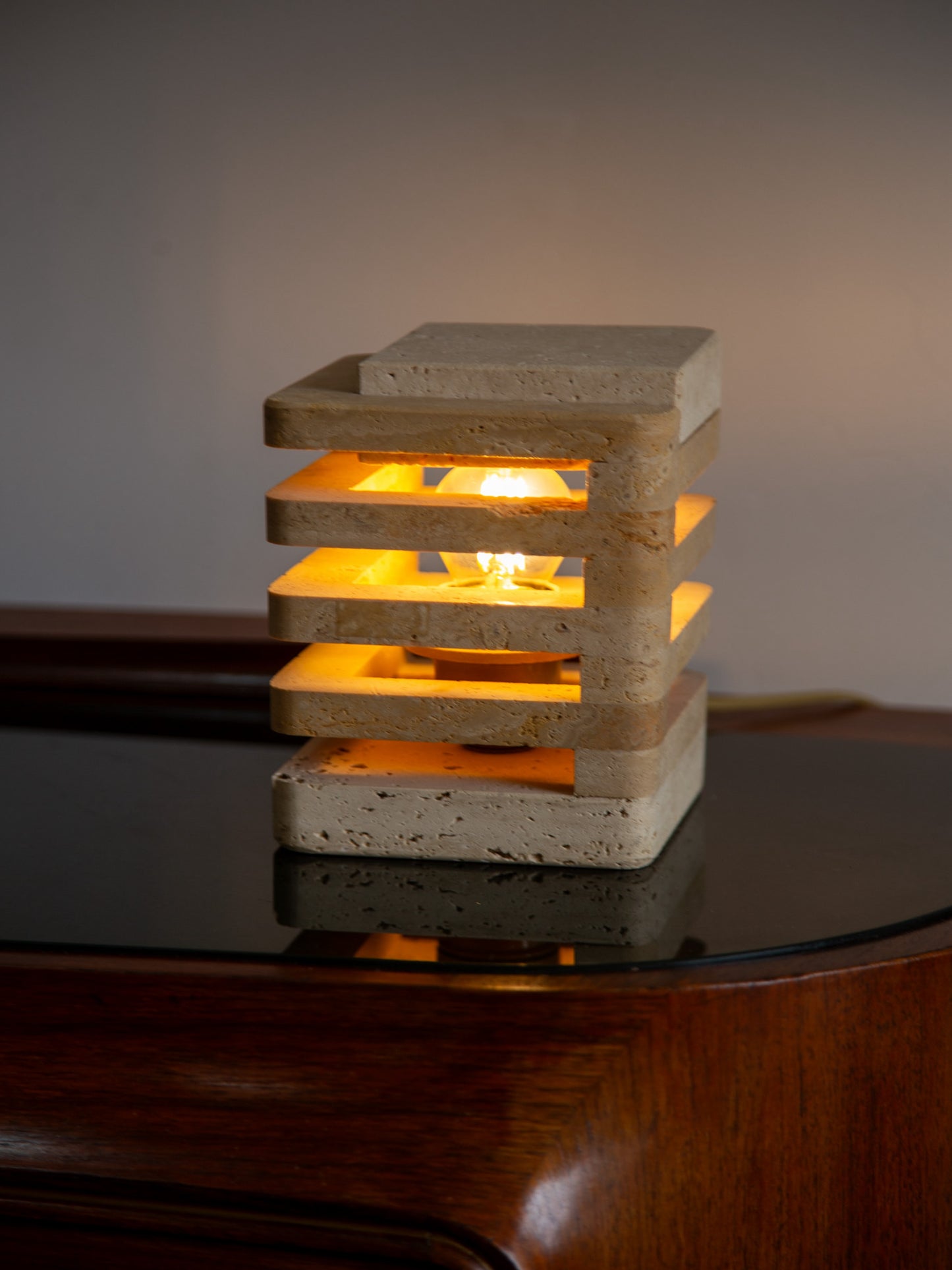 bespoke travertine lamp