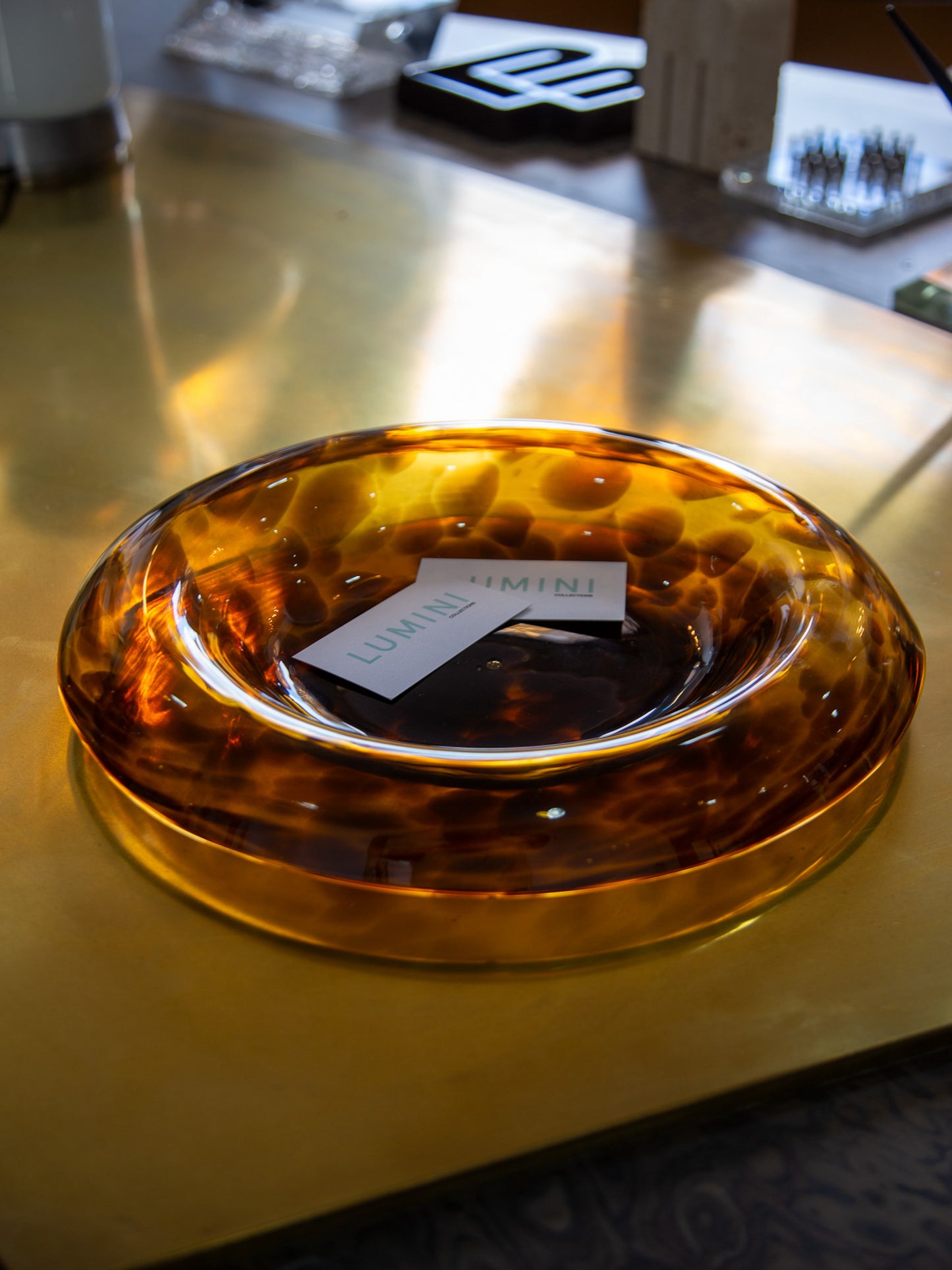 Vetri Empoli for Christian Dior Amber Murano Glass Centerpiece