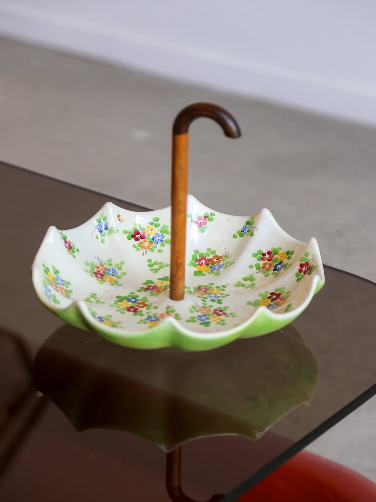 Pucci Umbertide Hand - Painted Umbrella Dish, 1950s - Lumini Collections