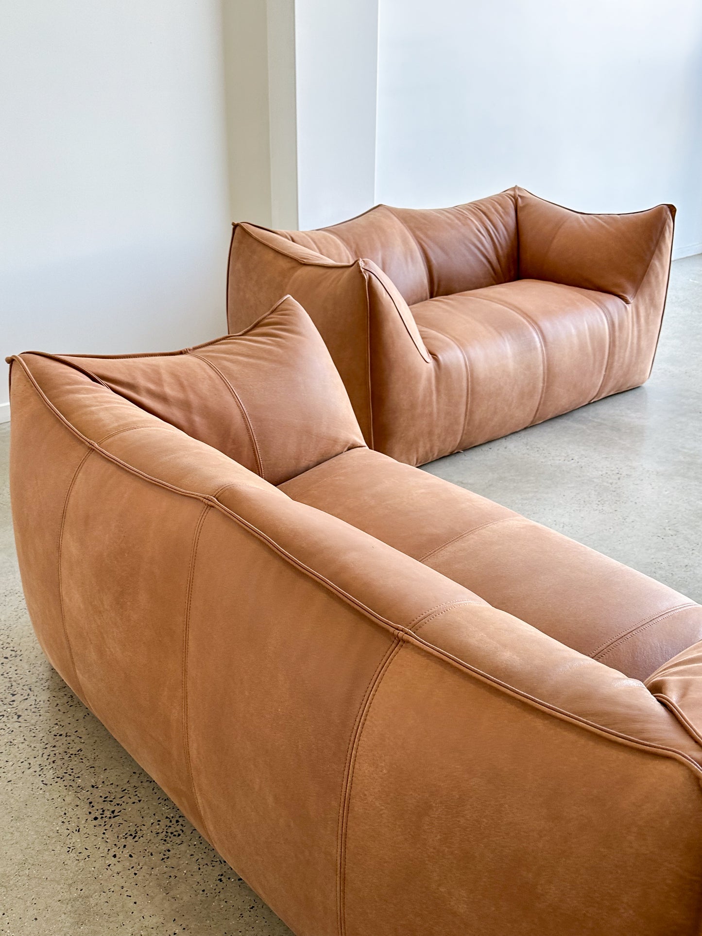 "Le Bambole" by Mario Bellini for C&B Italia Leather Sofa, 1970s
