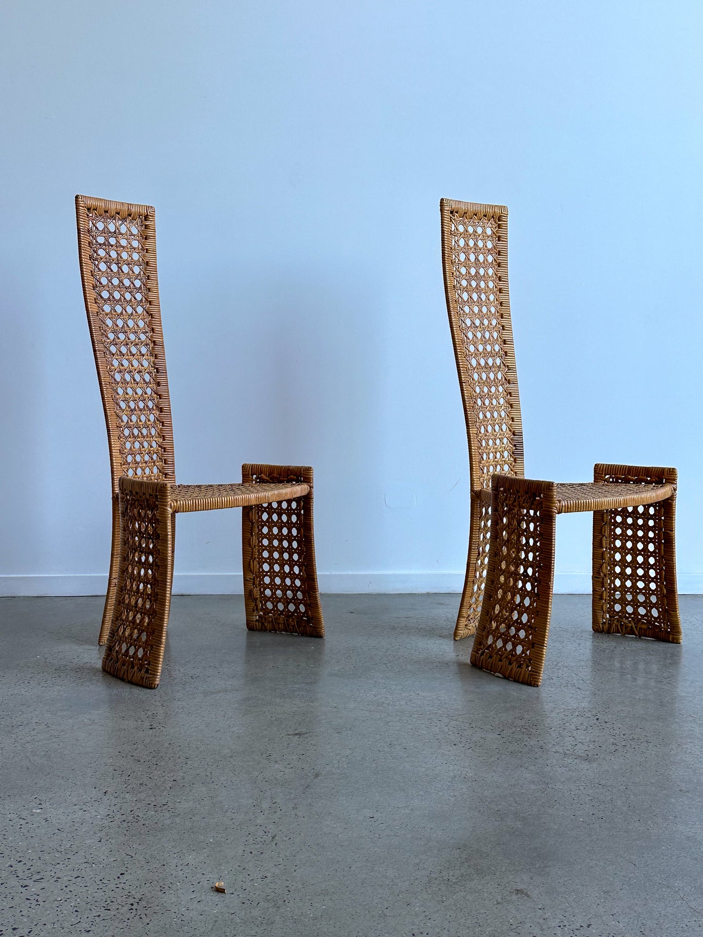 Rattan Dining Chairs by Danny Ho Fong for Tropi-cal, 1970s