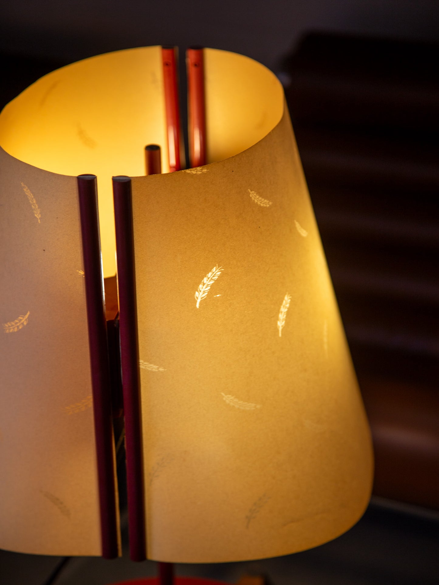 Stilnovo Table Lamp in Metal & Parchment Paper