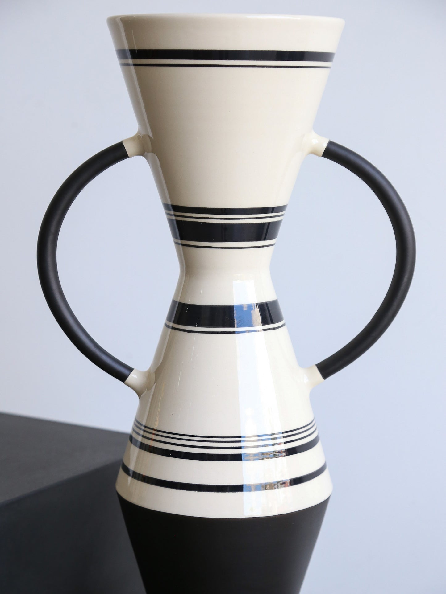 Rometti Amphora Clay Vase by Ugo La Pietra