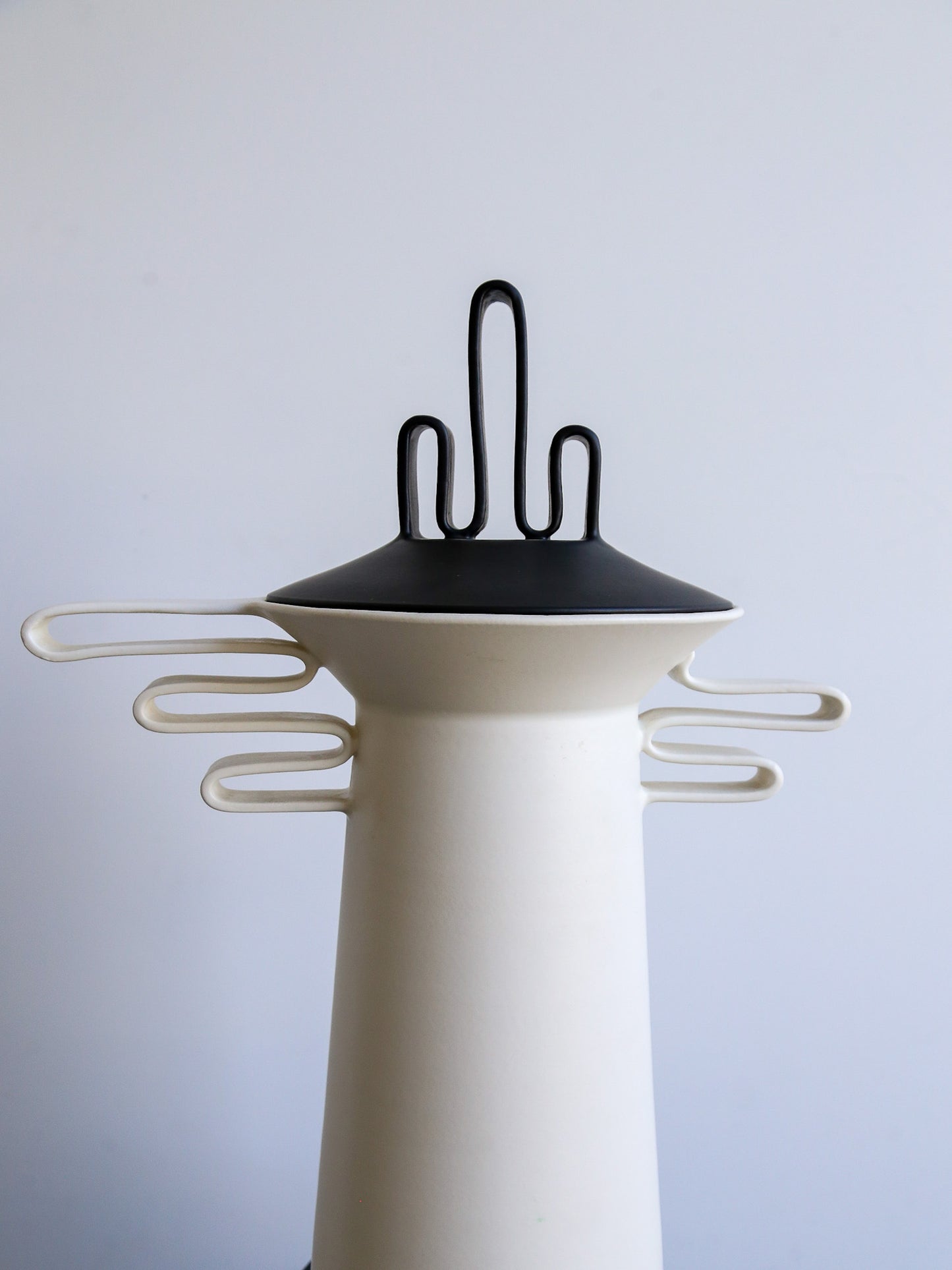 Ceramic White Vase Maya Collection by Jean Christophe Clair for Rometti