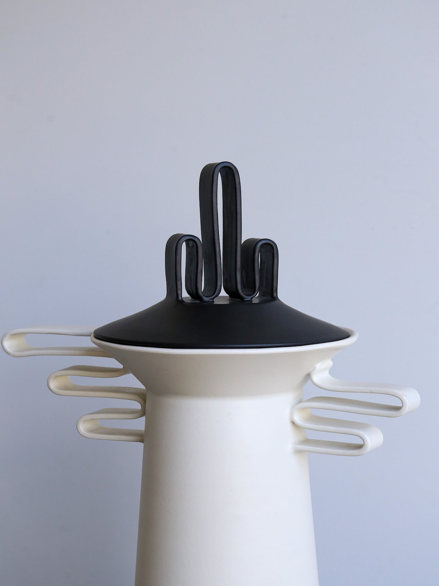 Ceramic White Vase Maya Collection by Jean Christophe Clair for Rometti