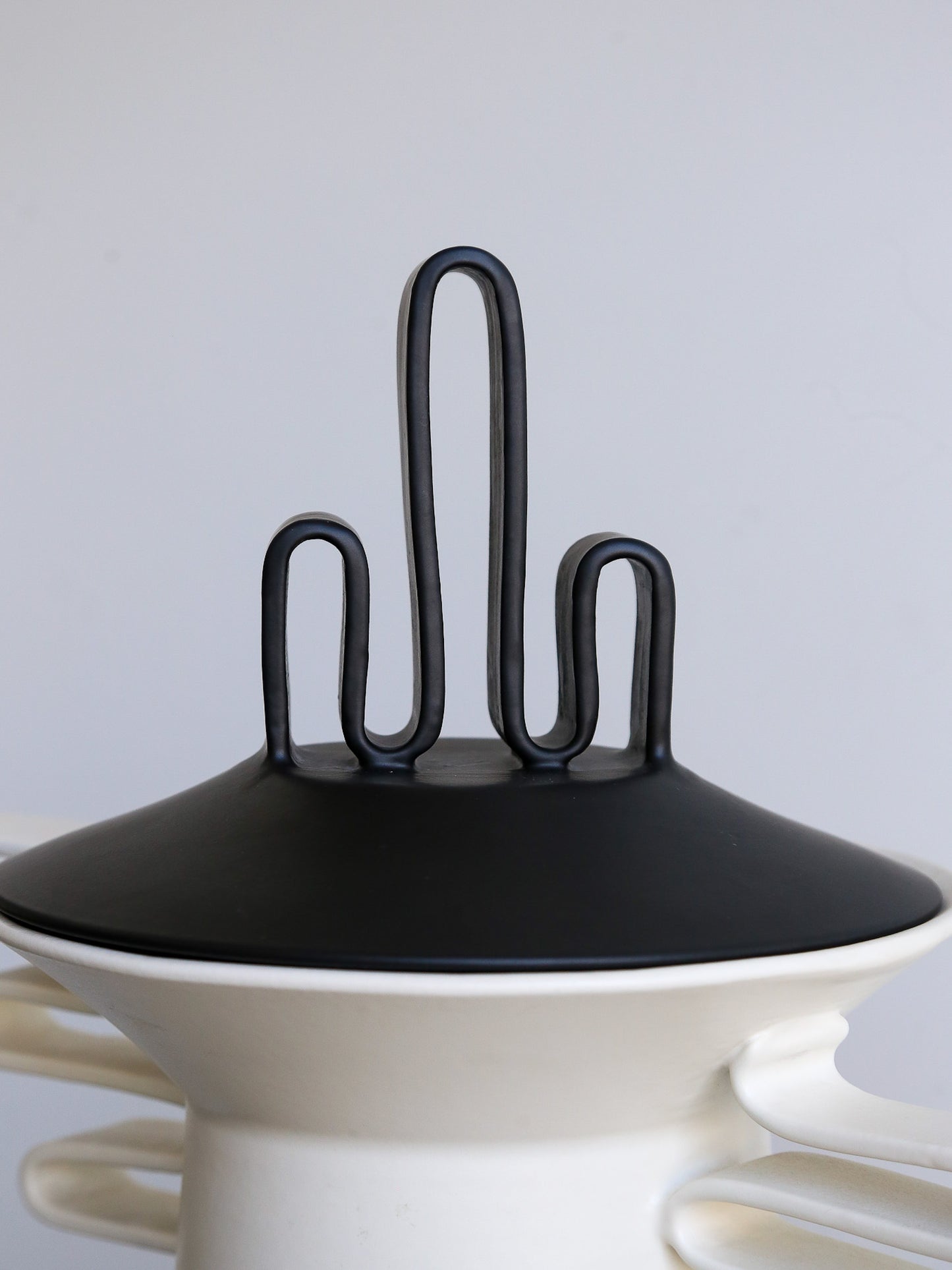Ceramic White Vase Maya Collection by Jean Christophe Clair for Rometti