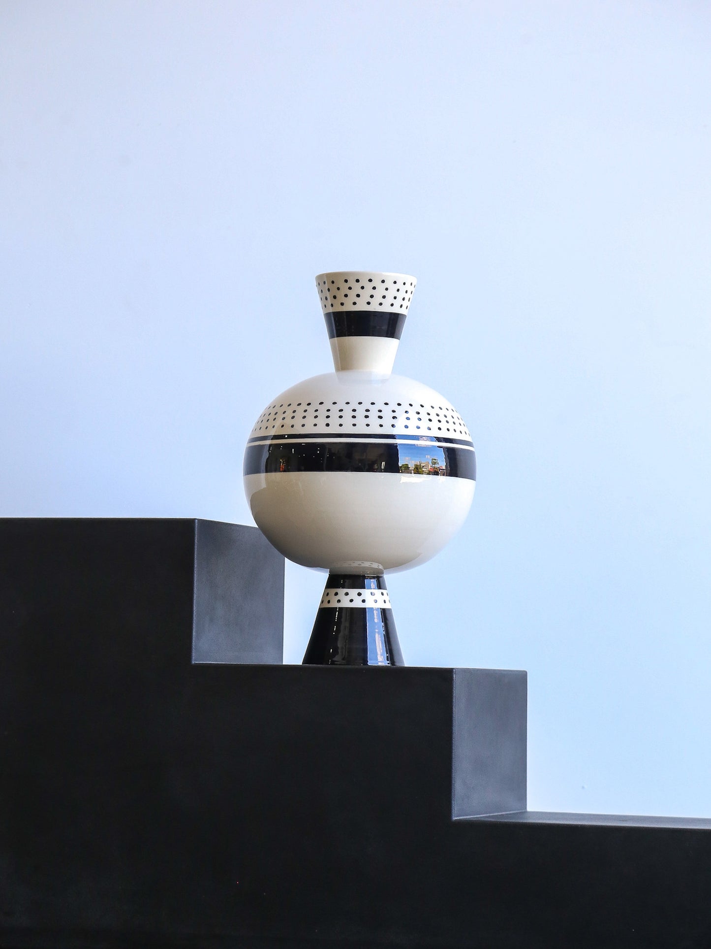 Ugo La Pietra for Rometti Aryballos Vase Ceramic