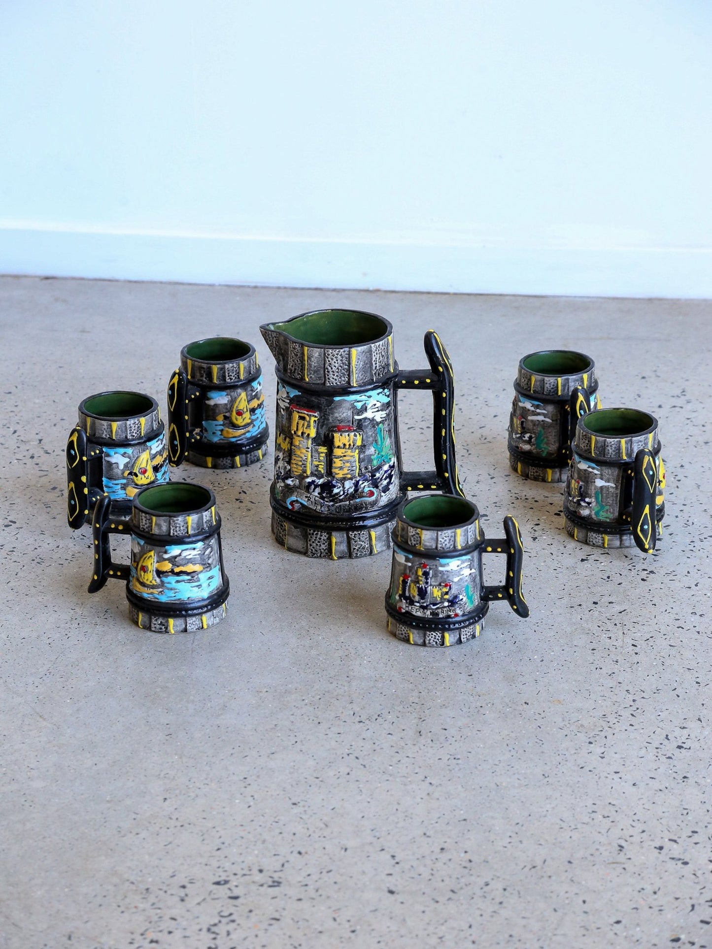 Repubblica Di San Marino Water Jug Set of Seven - Lumini Collections