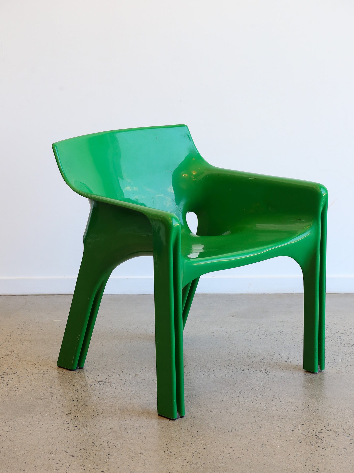 Gaudi Green Chair by Vico Magistretti for Artemide 1970s