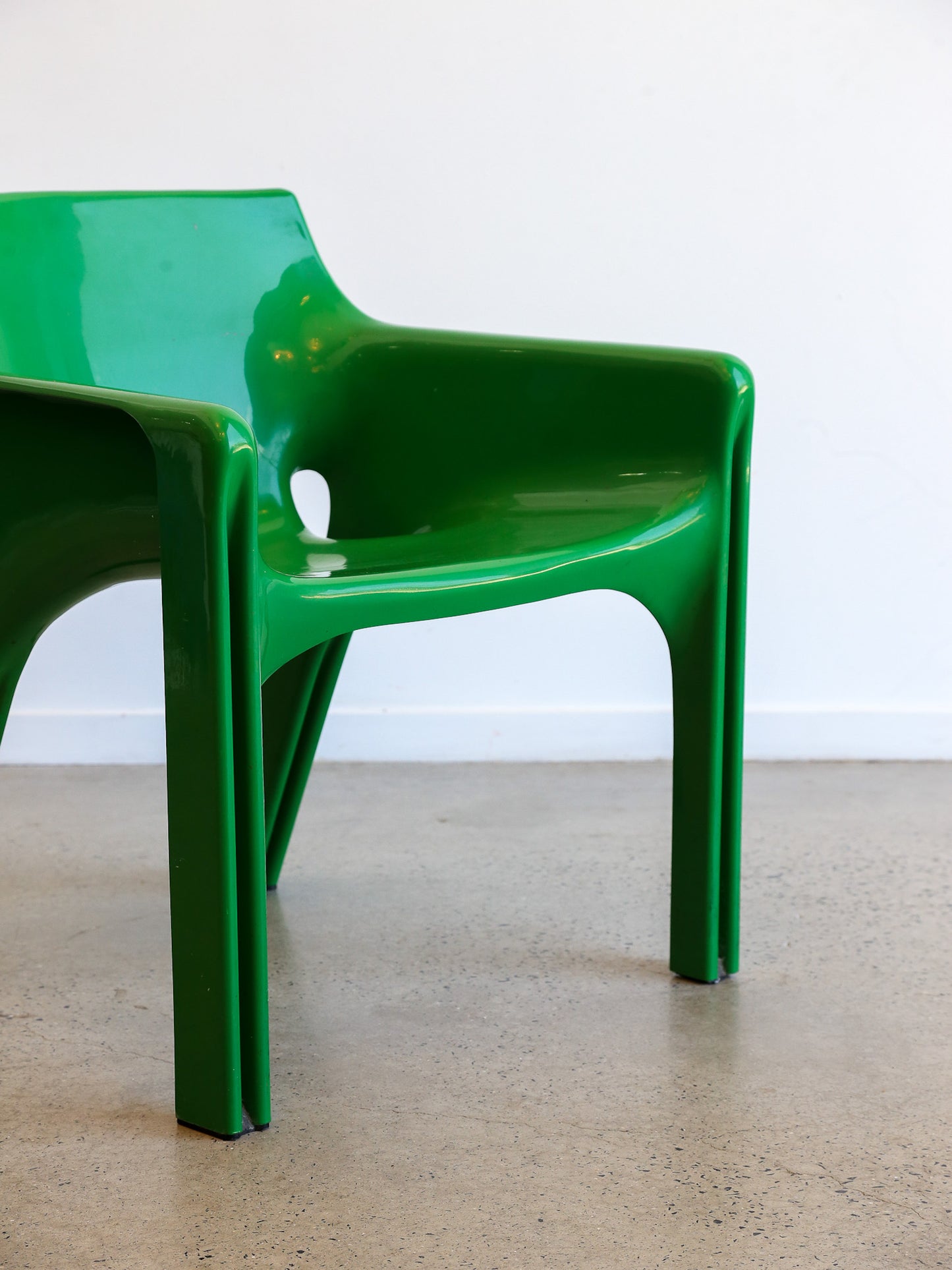 Gaudi Green Chair by Vico Magistretti for Artemide 1970s