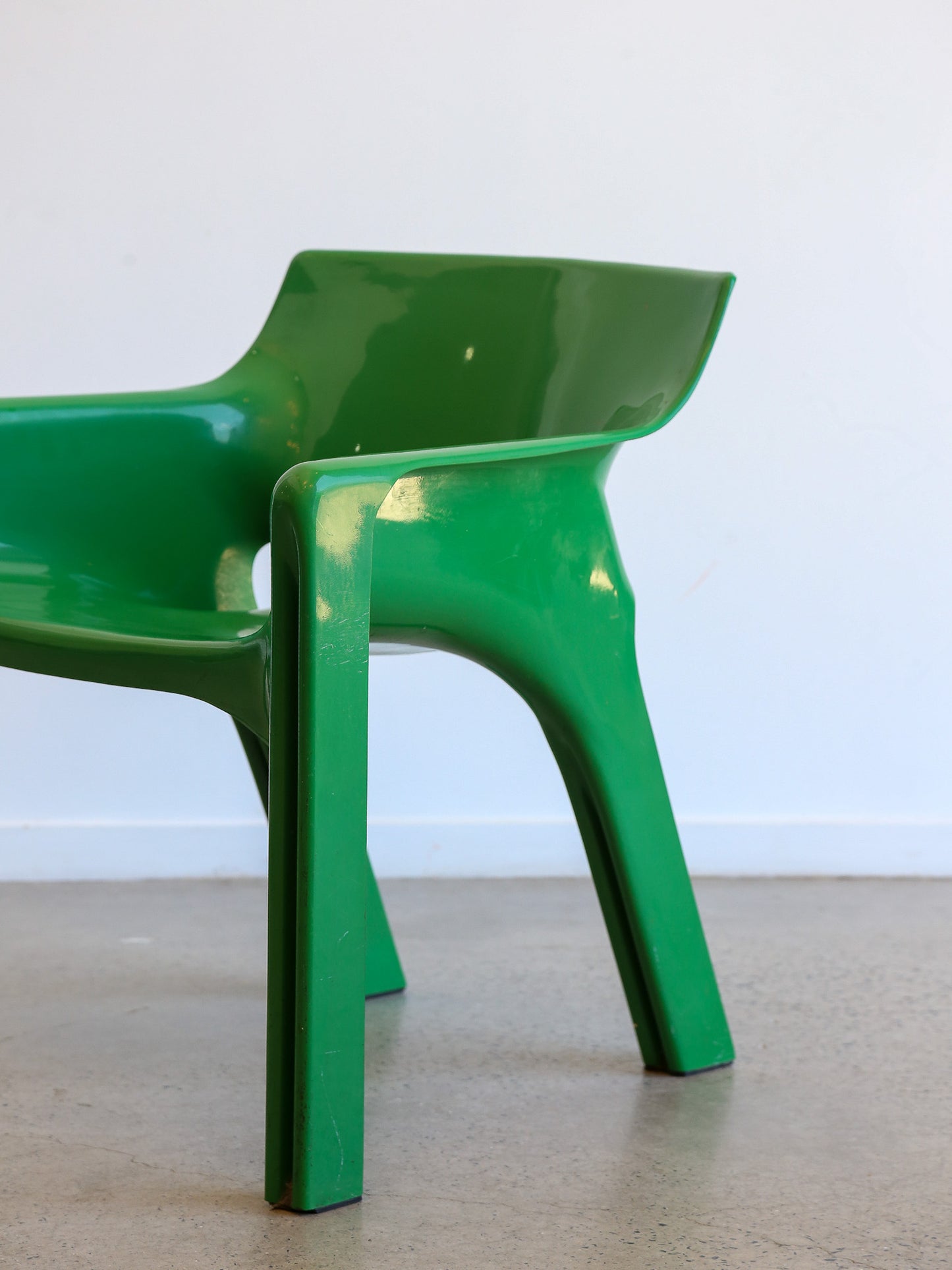Gaudi Green Chair by Vico Magistretti for Artemide 1970s