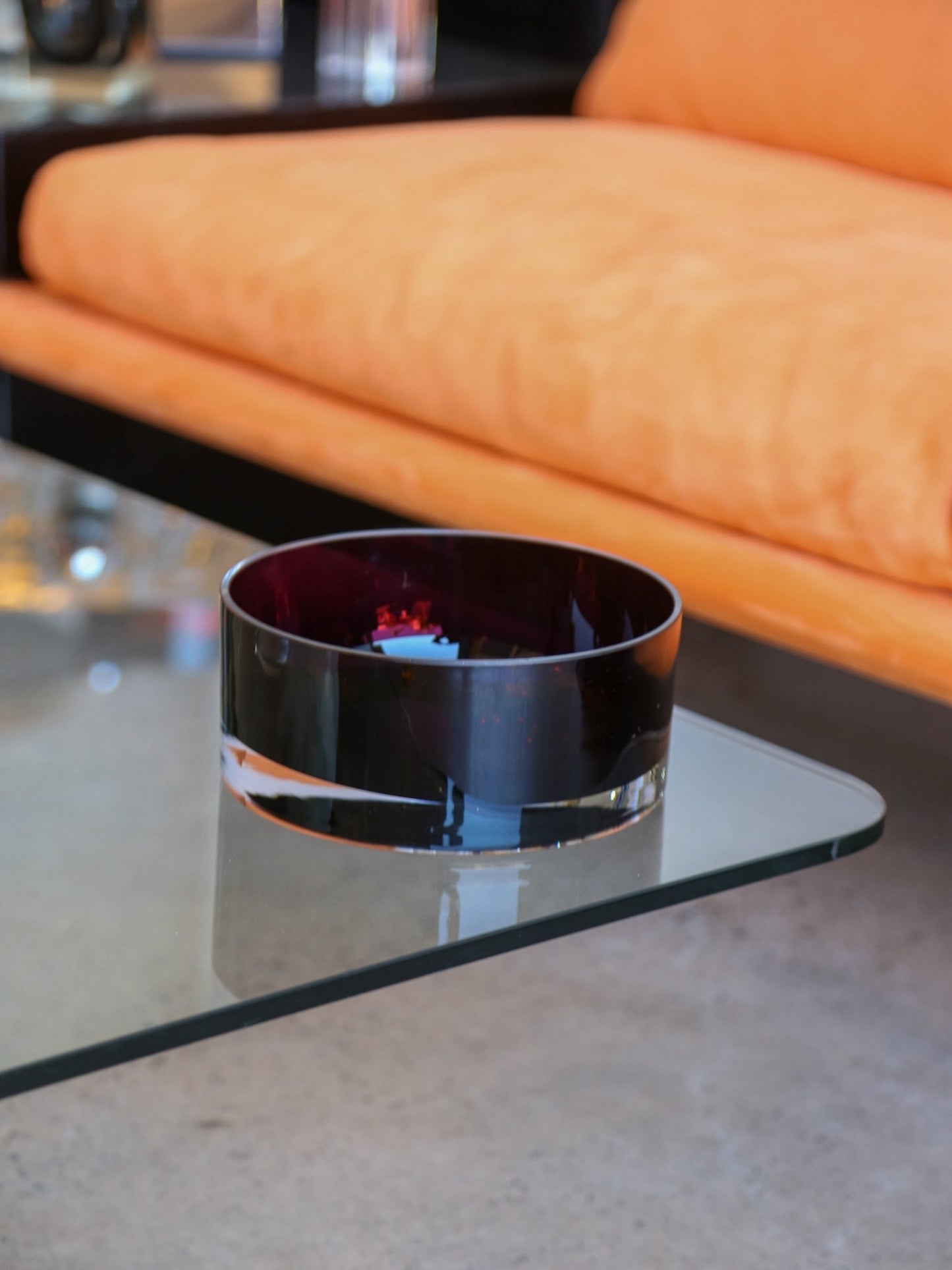 Midcentury Murano Glass Bowl in Deep Purple, Italy 1970s - Lumini Collections