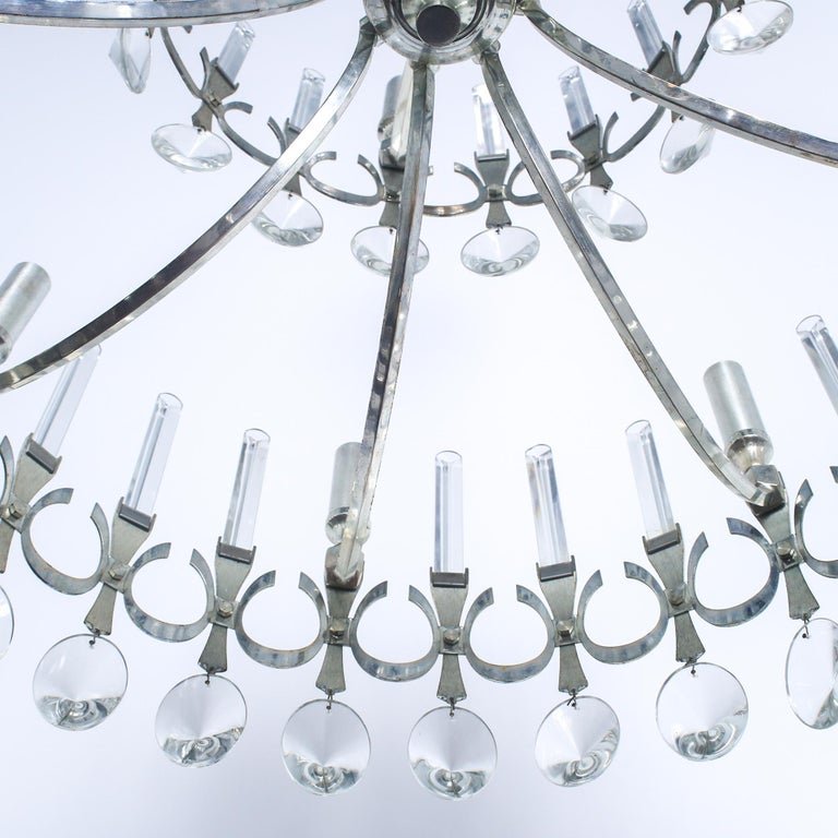 Crystal Chandelier by Gaetano Sciolari, Italy 1960 - Lumini Collections