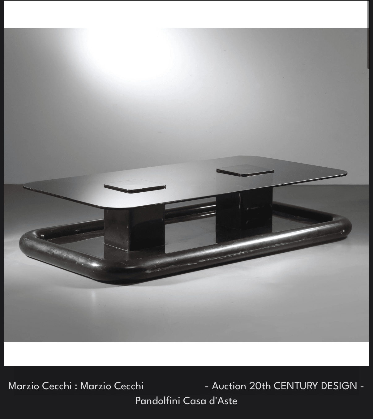 Marzio Cecchi for Studio Most Space Age smoked glass coffee table - Lumini Collections