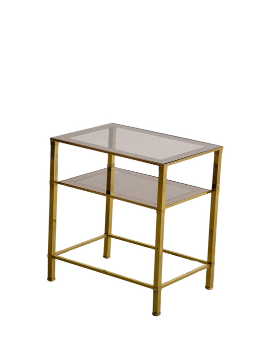 Romeo Rega Brass & Smoked Glass Side Table