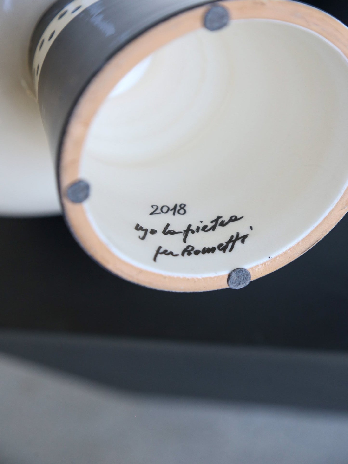 Ugo La Pietra Ceramic Vase for Rometti, Italy 2018 - Lumini Collections