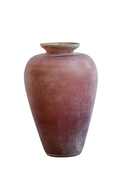 Archimede Seguso Murano Scavo glass vase, Italy 1960s.