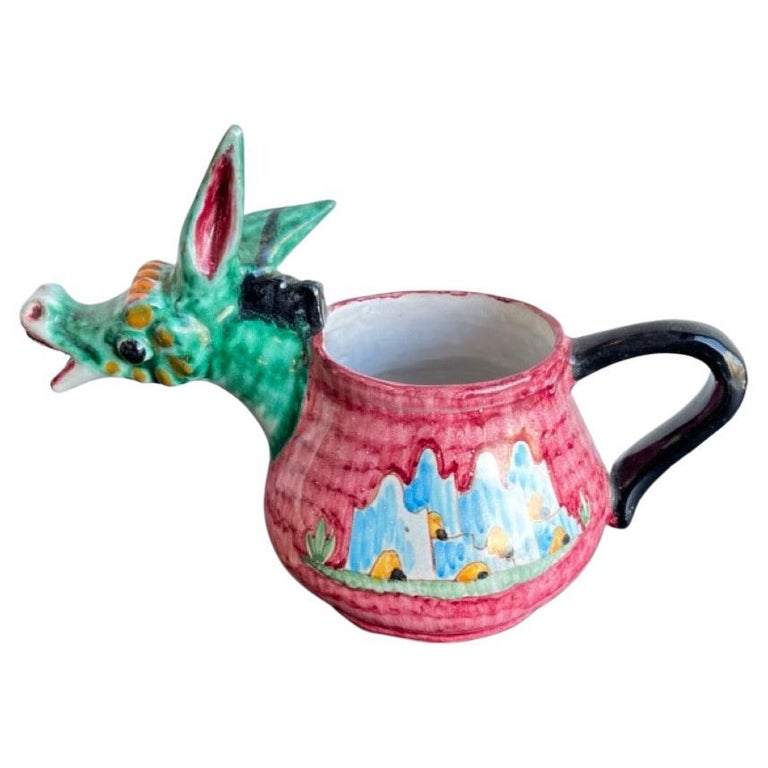 Italian Donkey Hand Crafted Ceramic by Vittorio Acabbo Amalfi 1970s