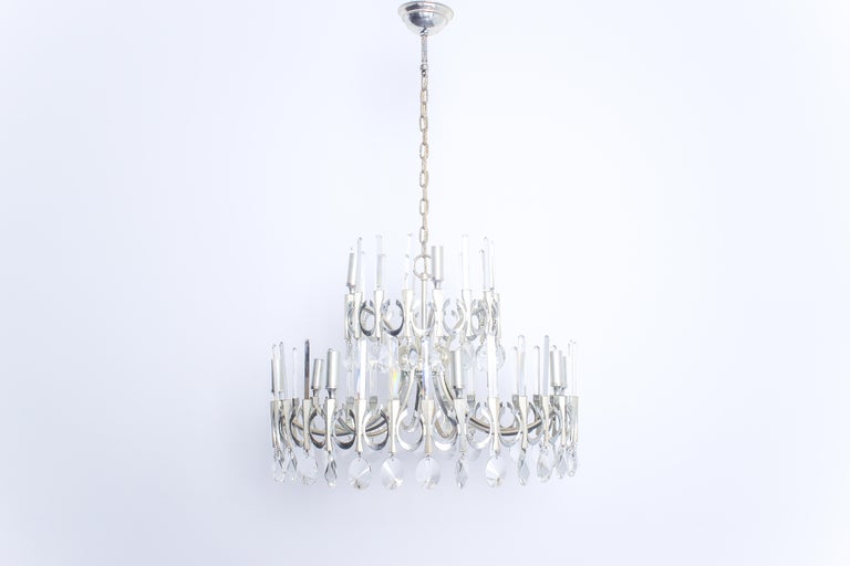 Crystal Chandelier by Gaetano Sciolari, Italy 1960