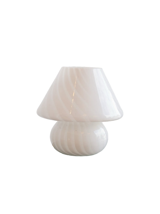 Hand-blown Murano swirled glass mushroom lamp by Venini, Italy 1980s