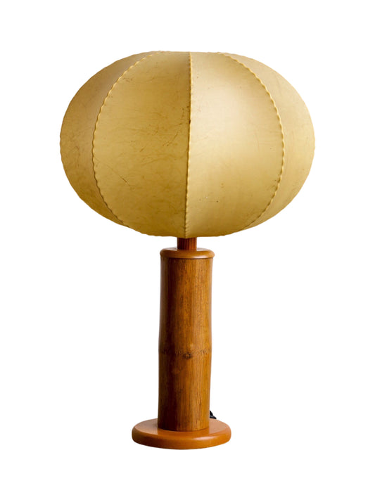 Cocoon Table Lamp with Bamboo & Timber Base