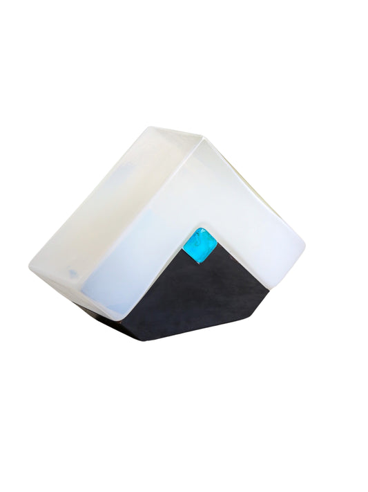 Lota table lamp by Gianni Rigo for Itre in Murano Glass and Metal Black Base