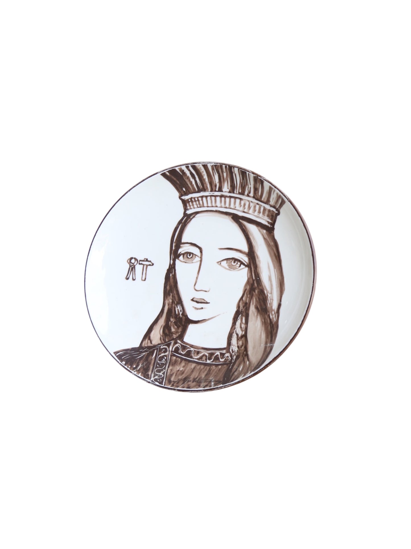 Mid Century Modern Oe Europe Ceramiche Decorative Hand Painted Plate