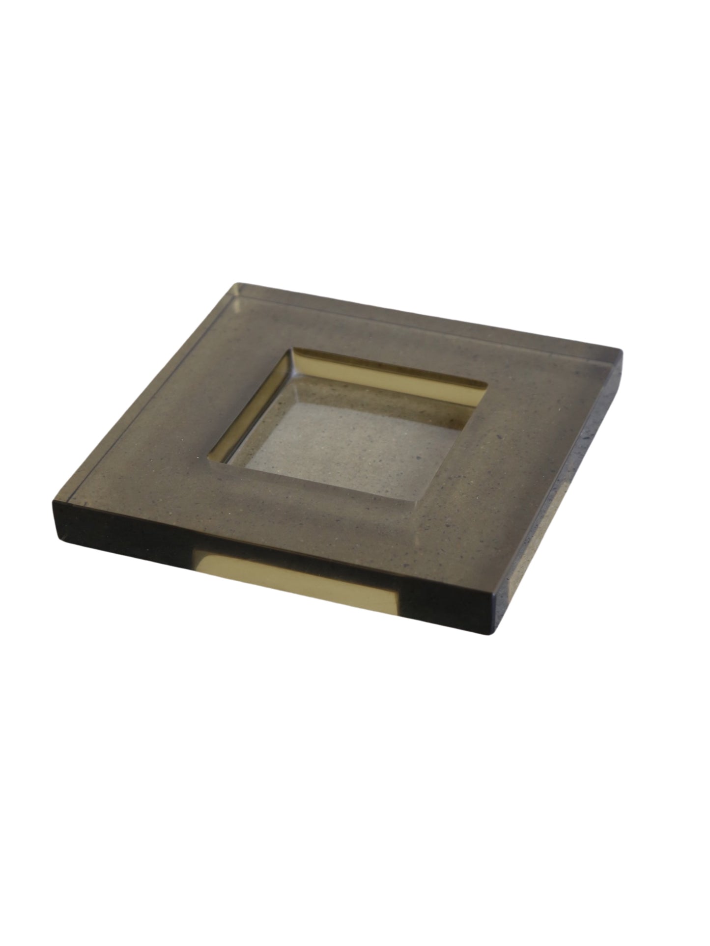 Italian Square Murano Sommerso Smoked Glass Ashtrays by V. Nason & Carlo for Mazzega