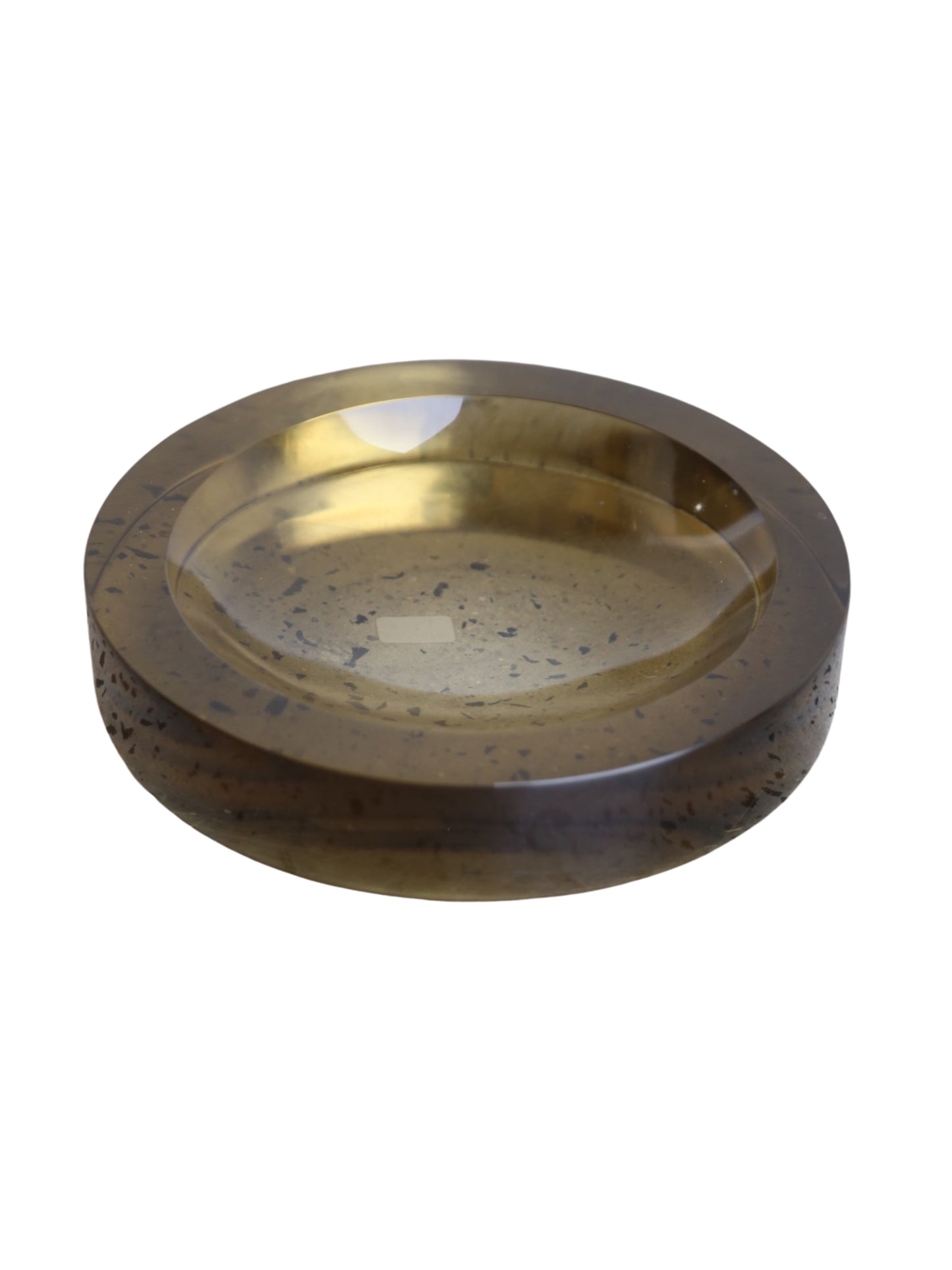 Italian Round Murano Sommerso Smoked Glass Ashtray by V. Nason & Carlo for Mazzega