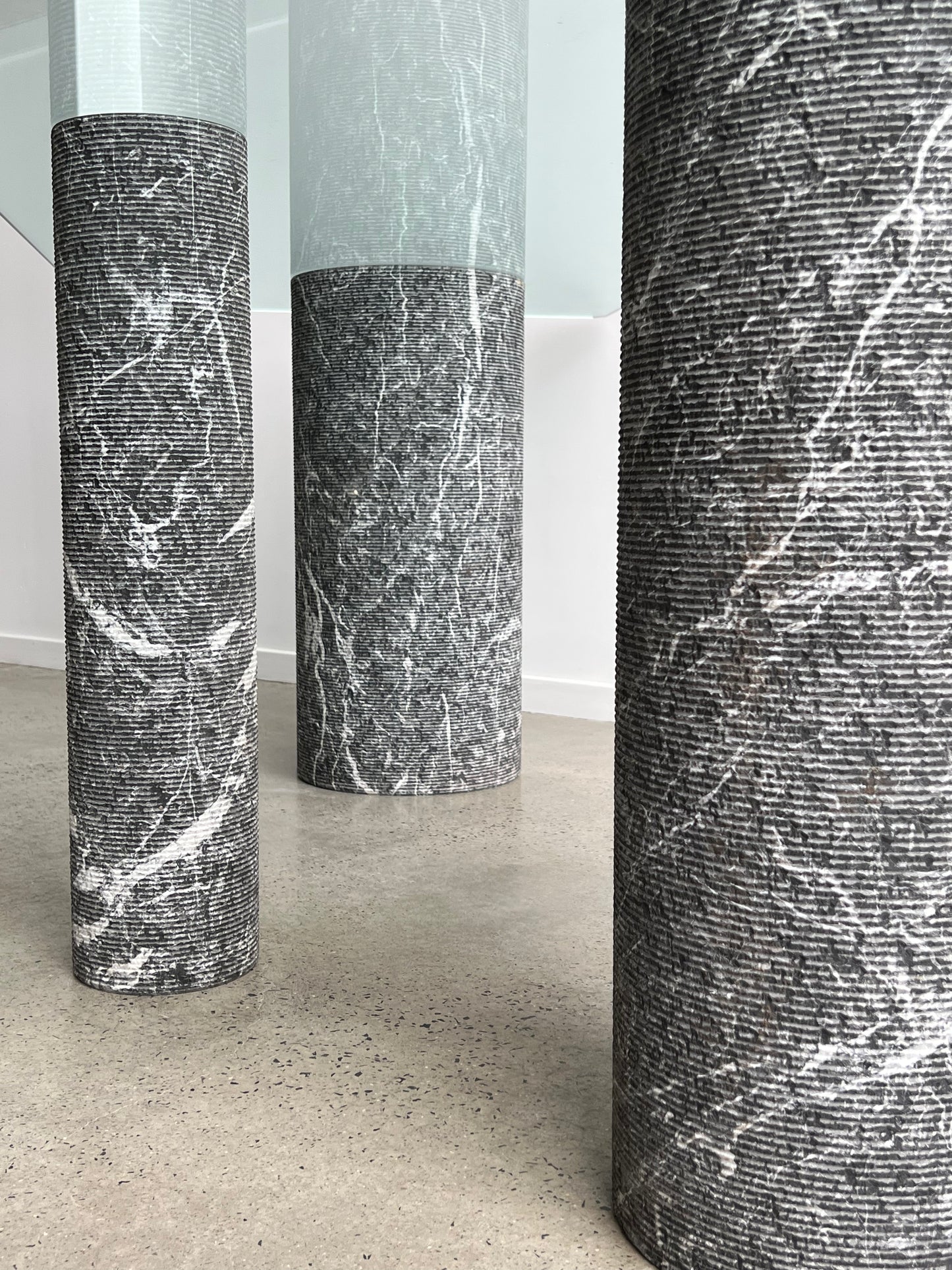 Massimo Vignelli for Casigliani, Glass and Marble Dining Table, 1980