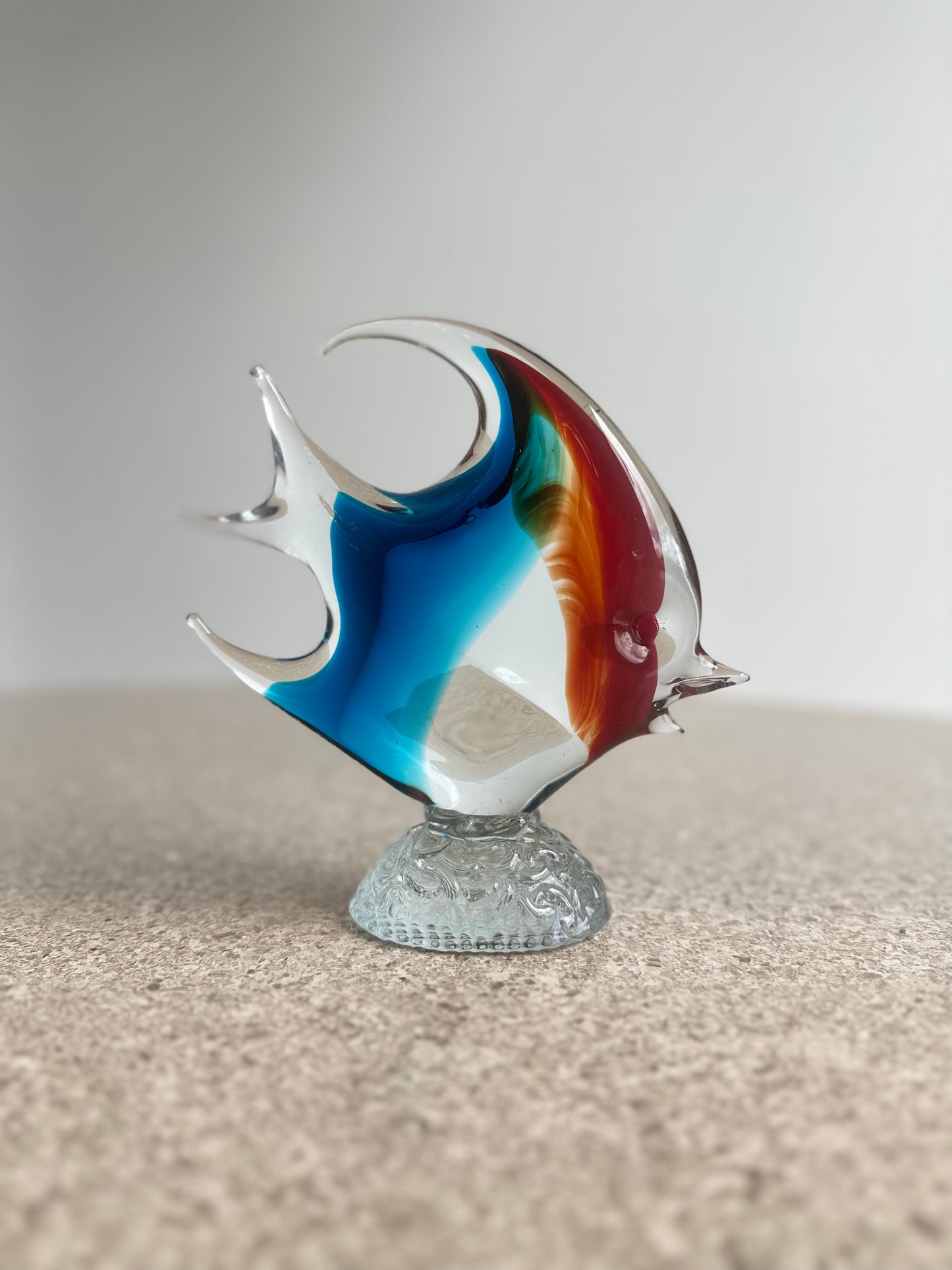 Murano Multicolour Glass Fish Table Sculpture, 1960s