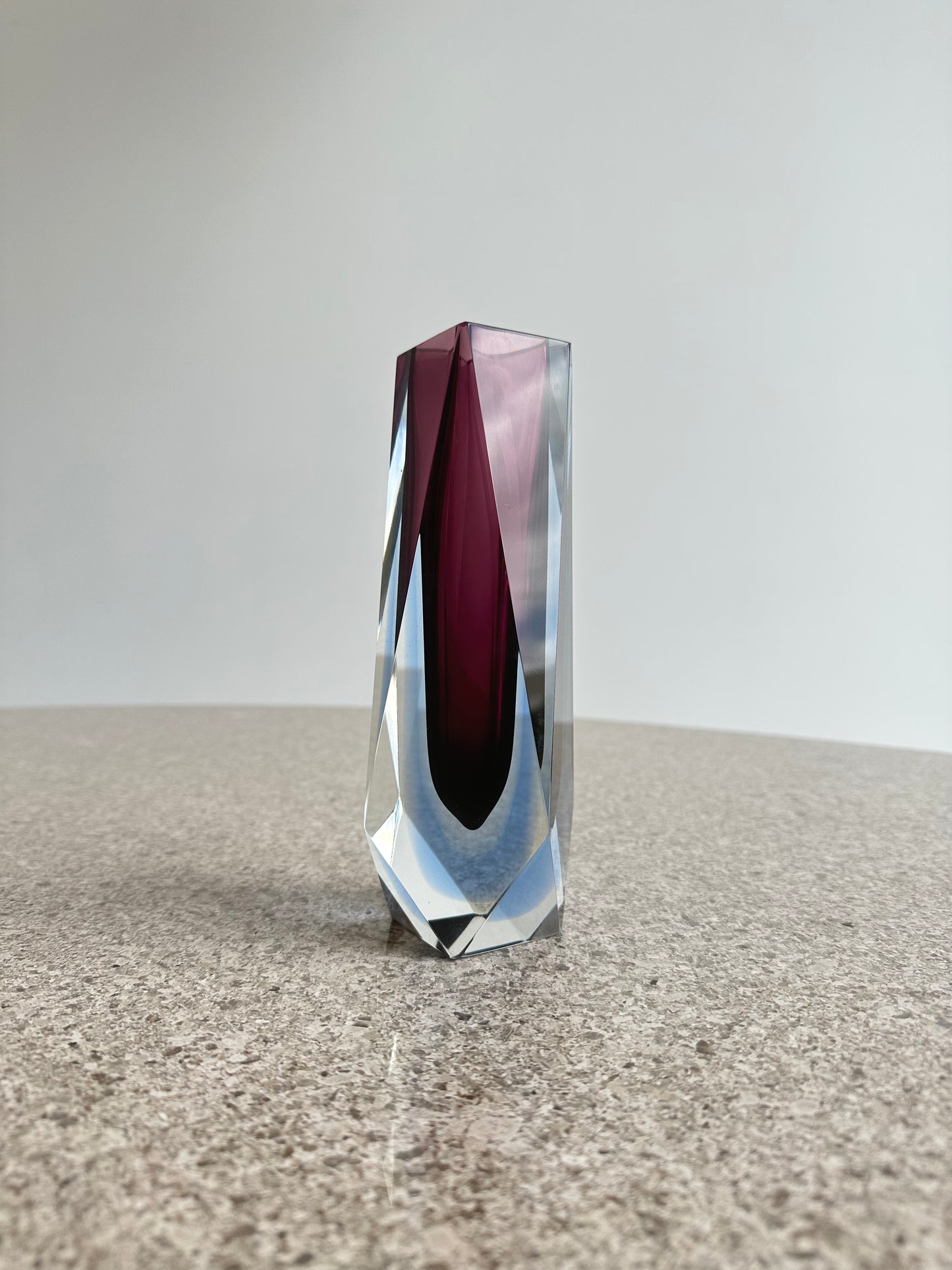 Murano Sommerso Art Glass Vase, 1970s