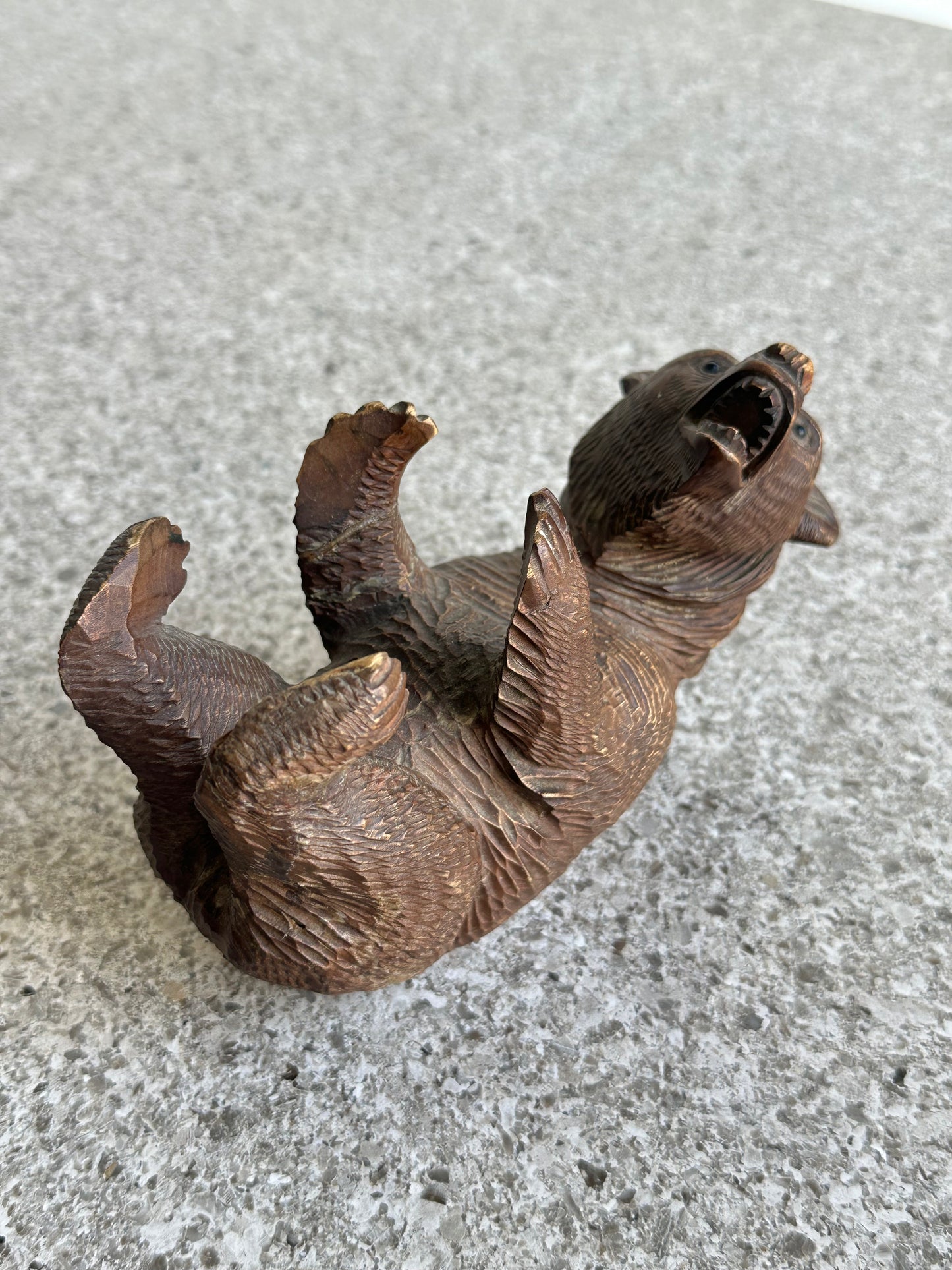 Bern Hand Curved Wood Animal Table Sculpture, 1960
