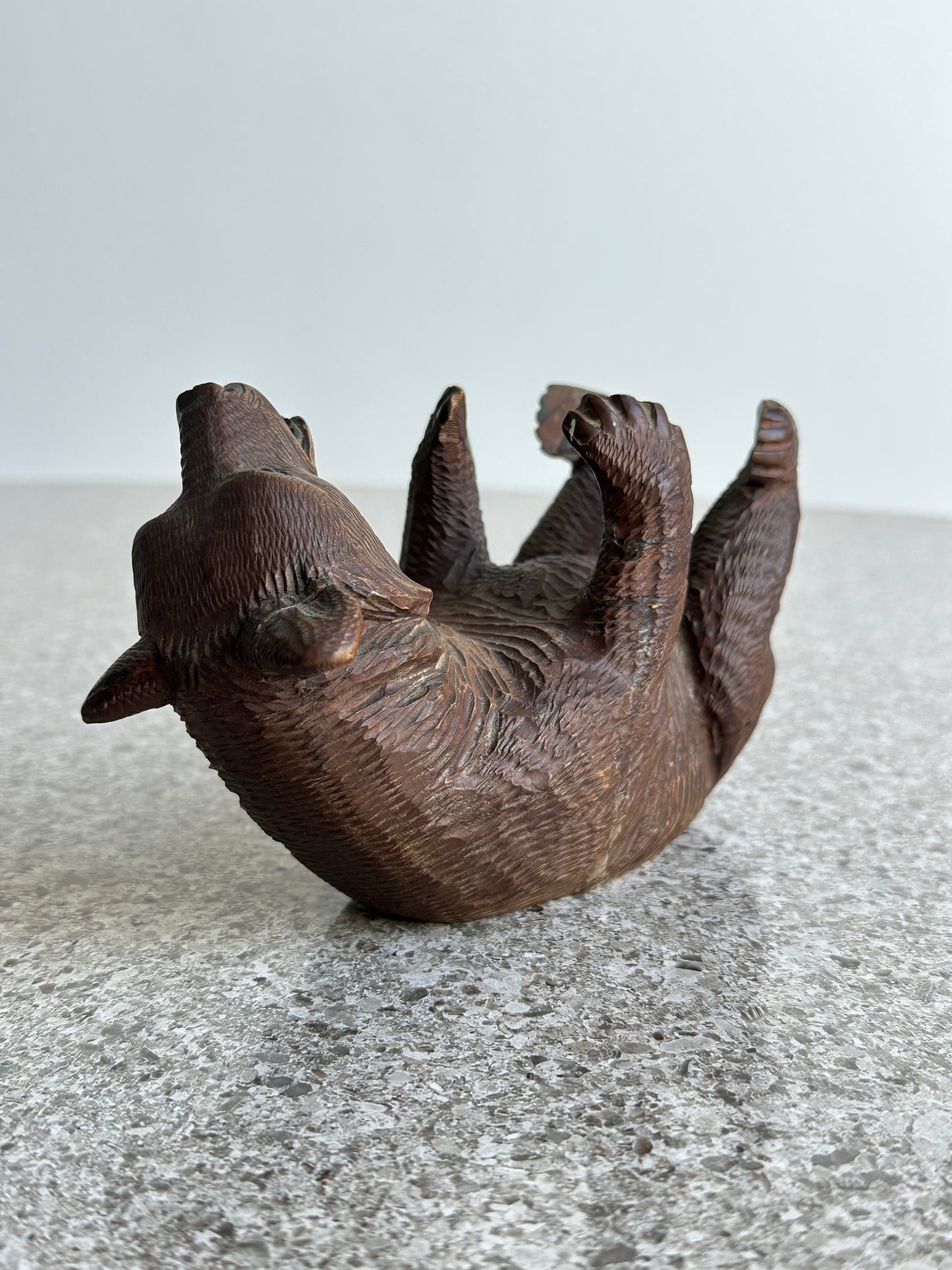 Bern Hand Curved Wood Animal Table Sculpture, 1960