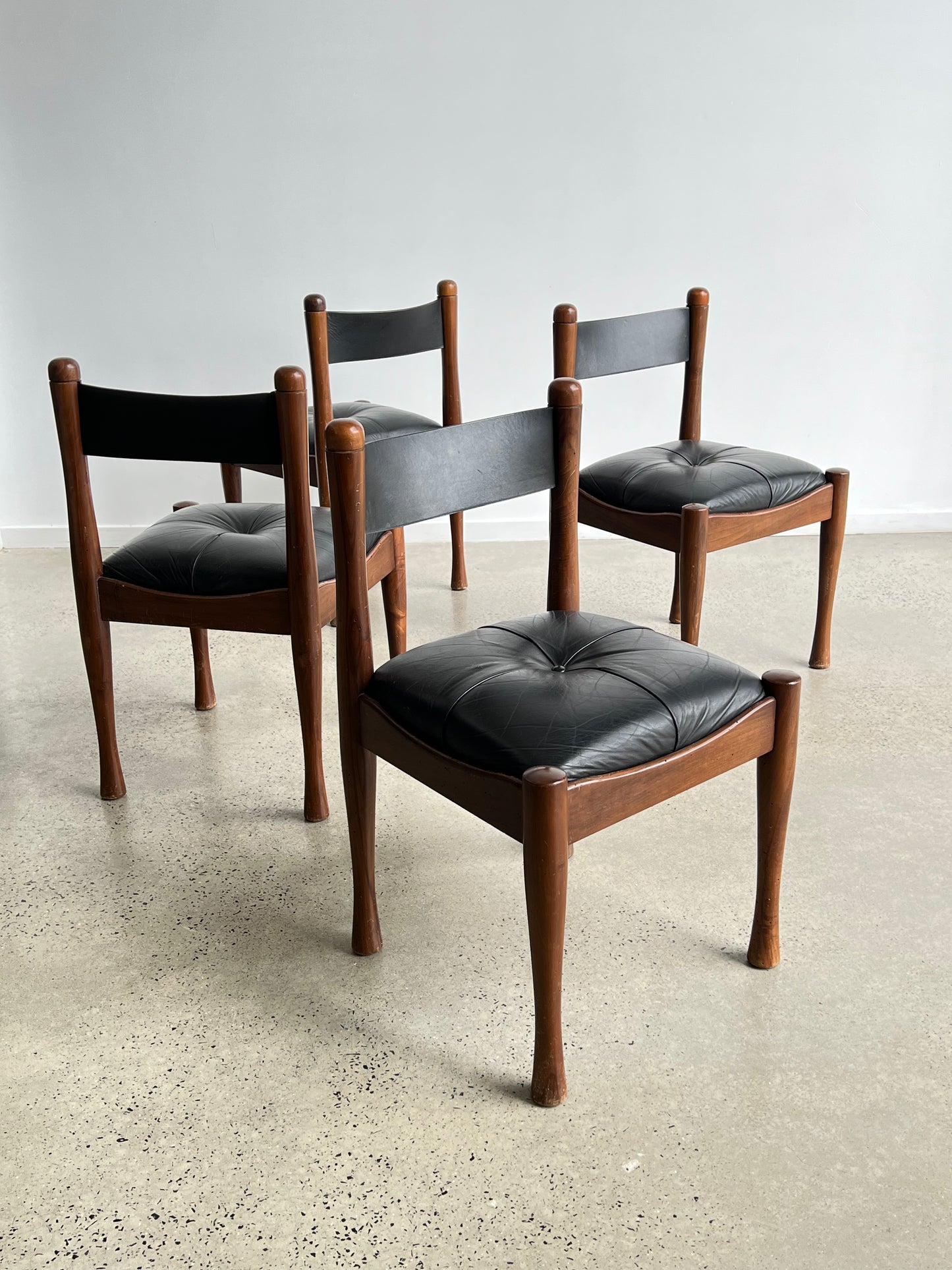 Silvio Coppola Dining Chairs for Bernini, Italy 1960s