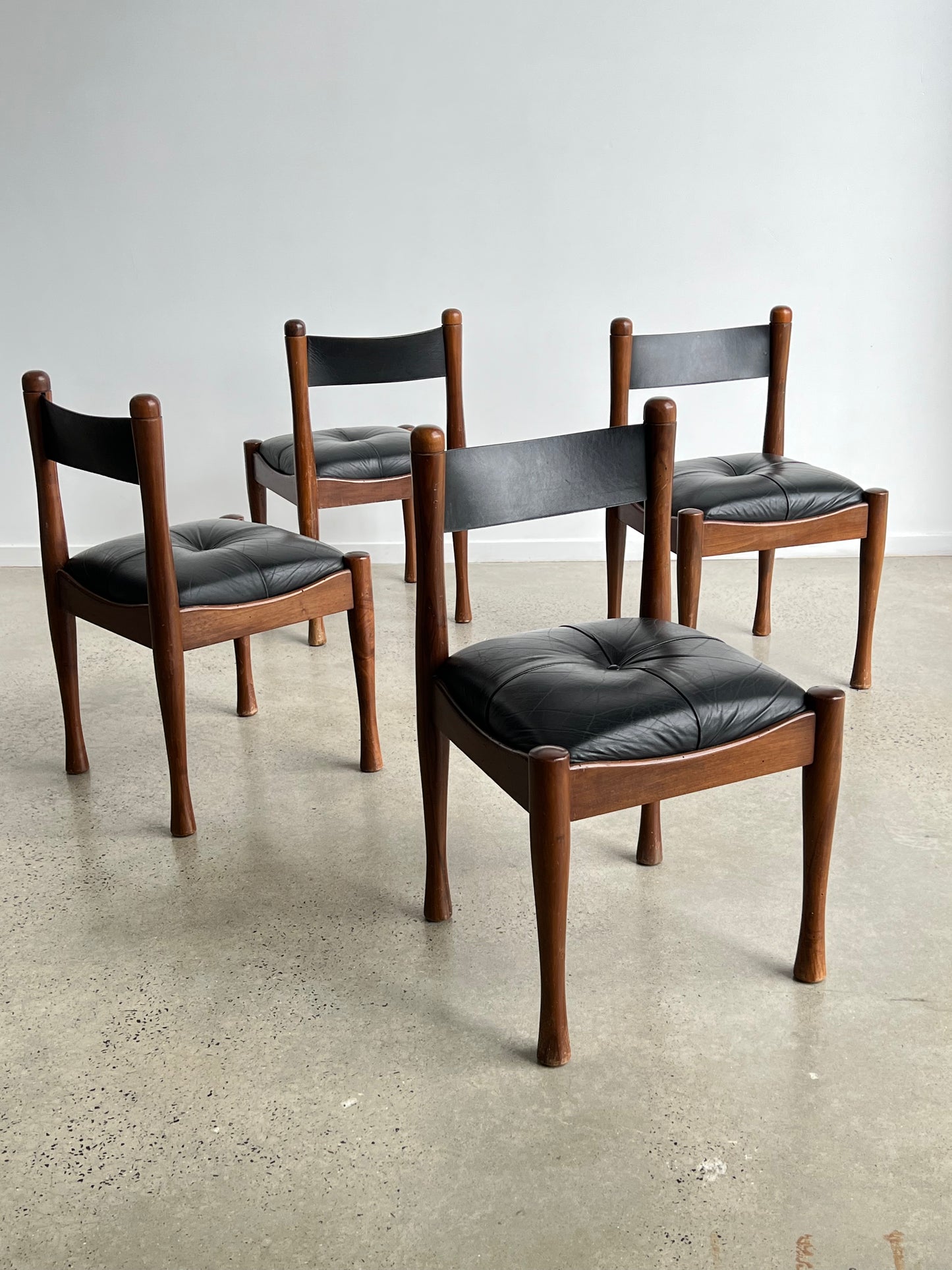 Silvio Coppola Dining Chairs for Bernini, Italy 1960s