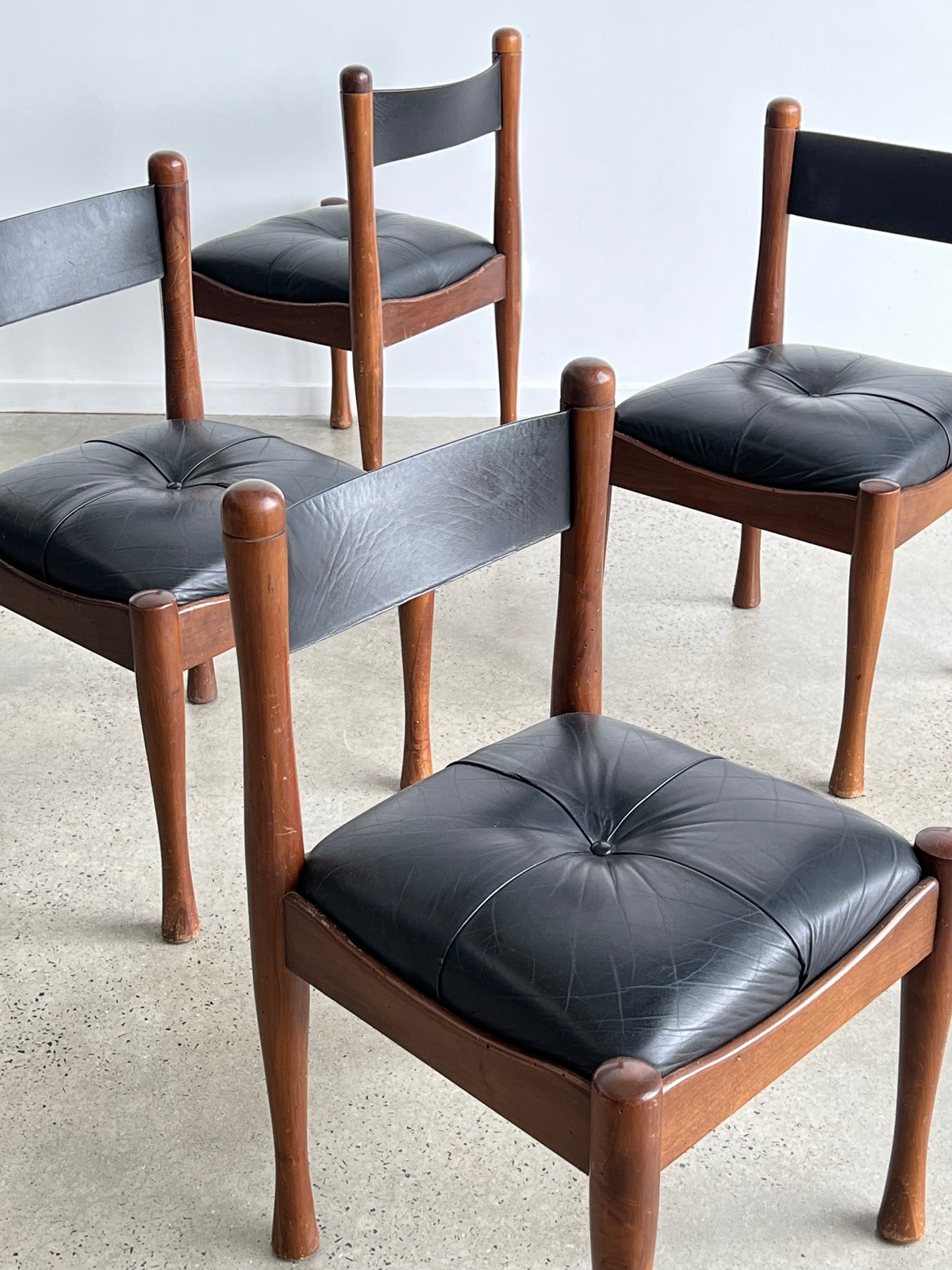 Silvio Coppola Dining Chairs for Bernini, Italy 1960s