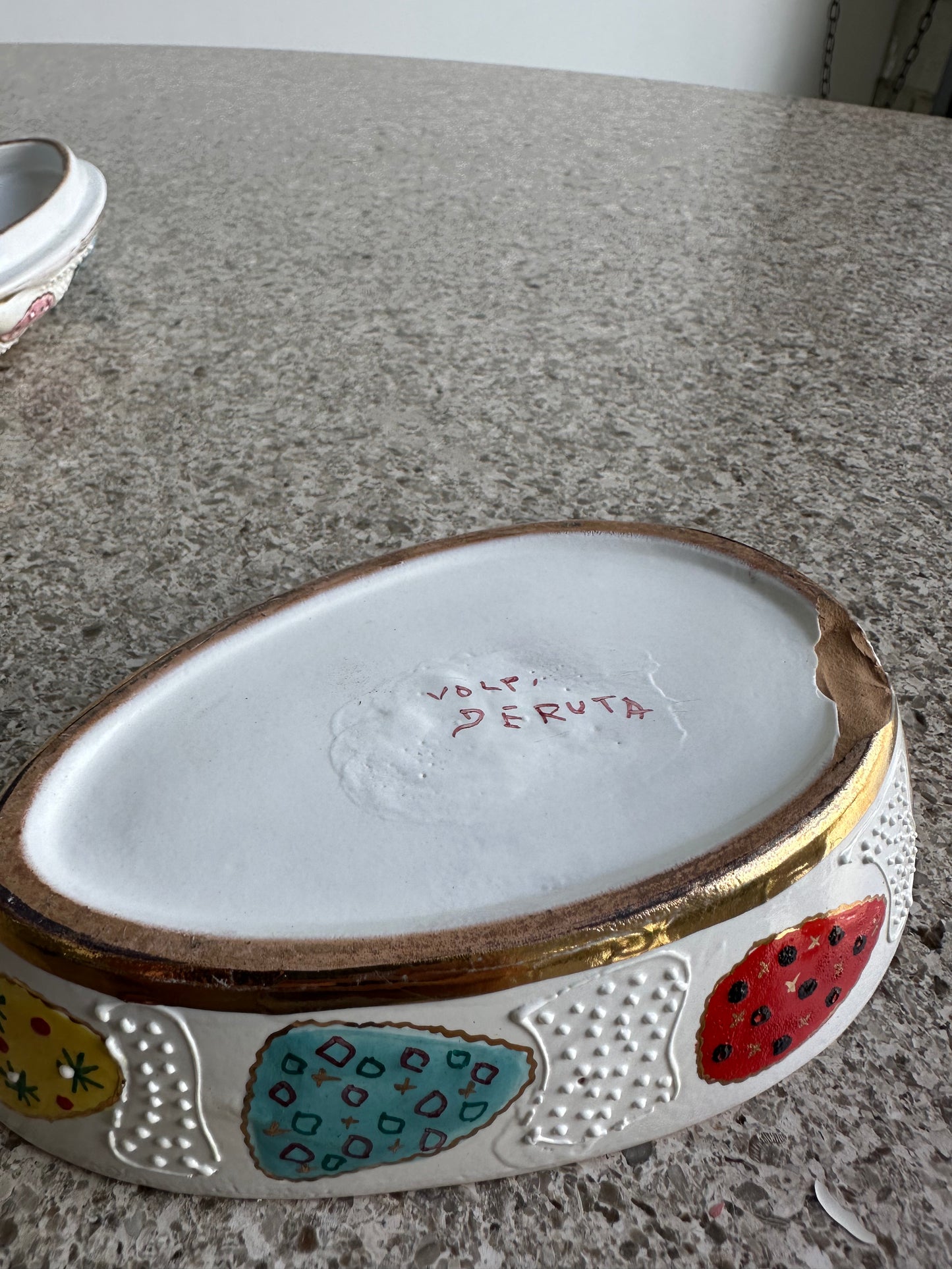 Volpi Deruta Italian Hand Made Decorative Ceramic Box, 1960s