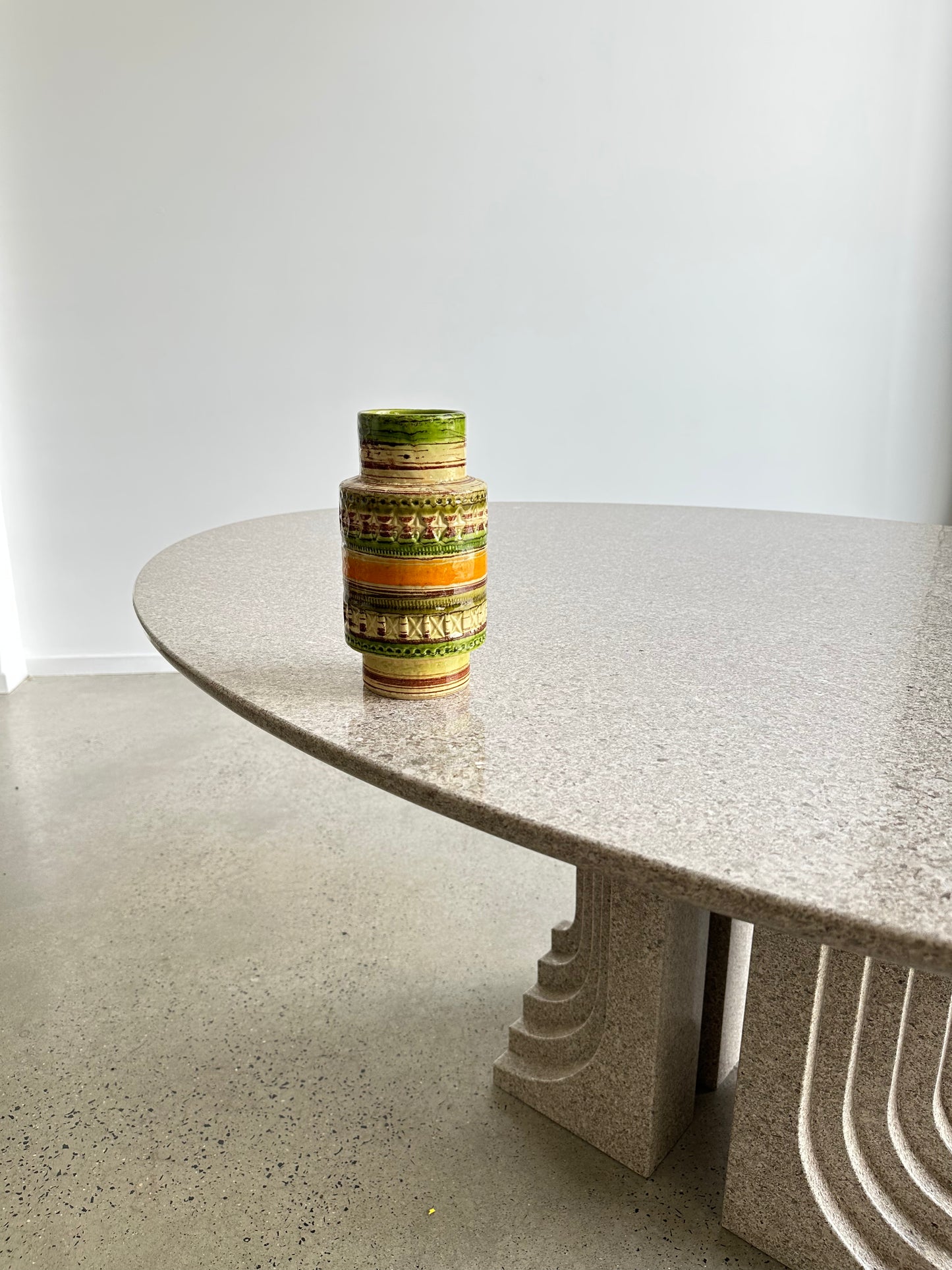 In Bitossi Style Green, Yellow and orange Ceramic Vase, 1960